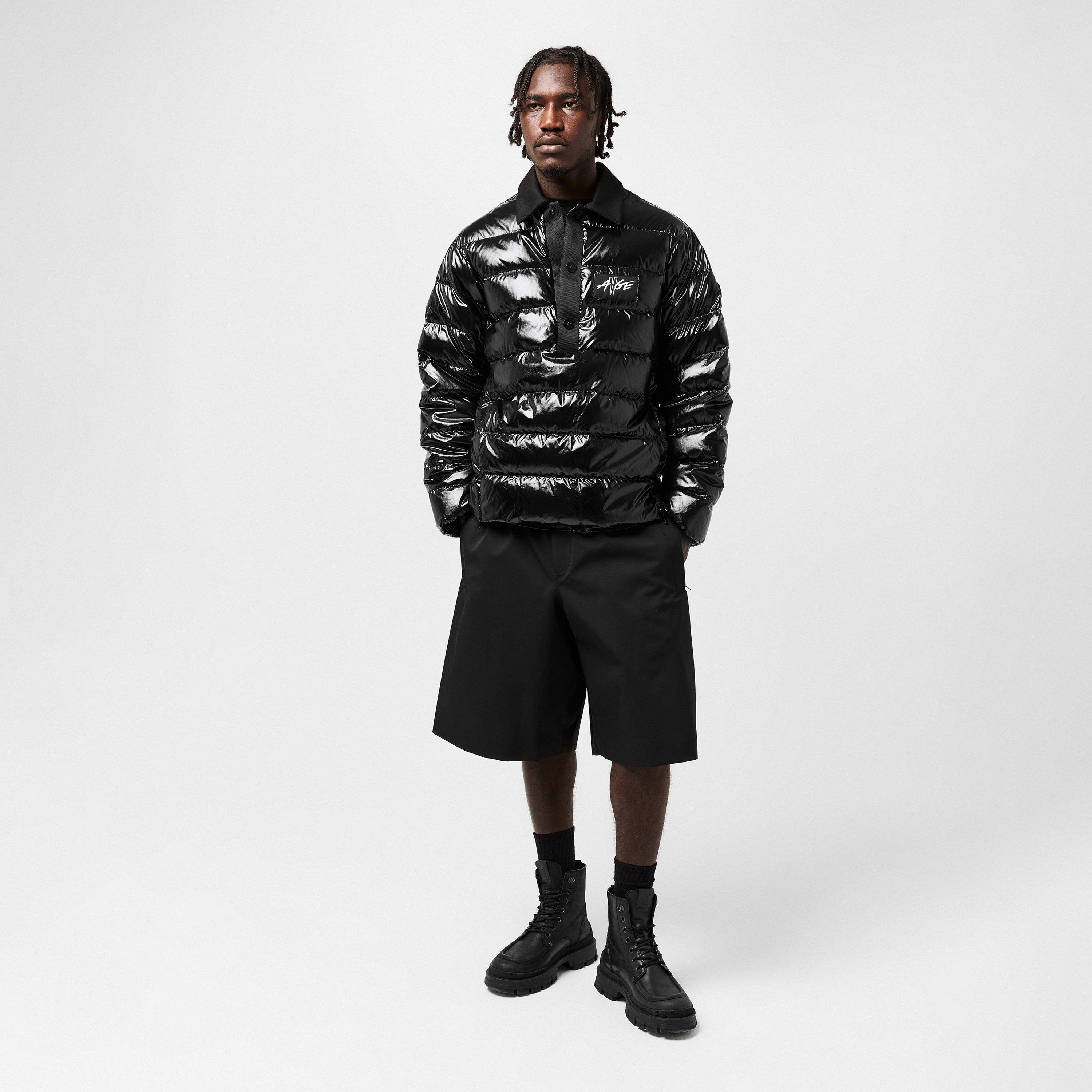 Black 999 - Moncler - Men's Vardar Down Polo Shirt Long Sleeve Short Puffer Jacket - 6