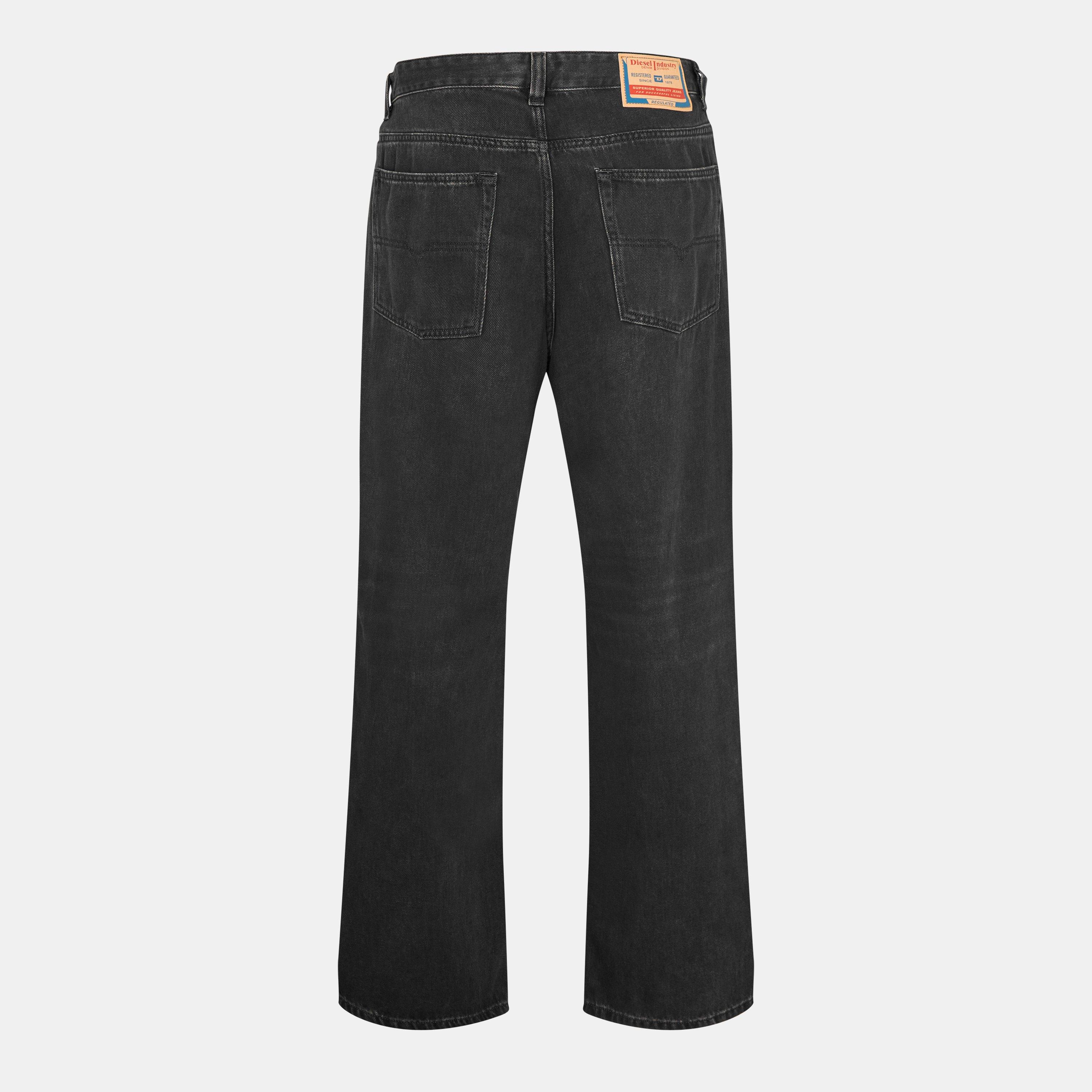 02 Black - Diesel - Men's Wide Leg Jeans - 2