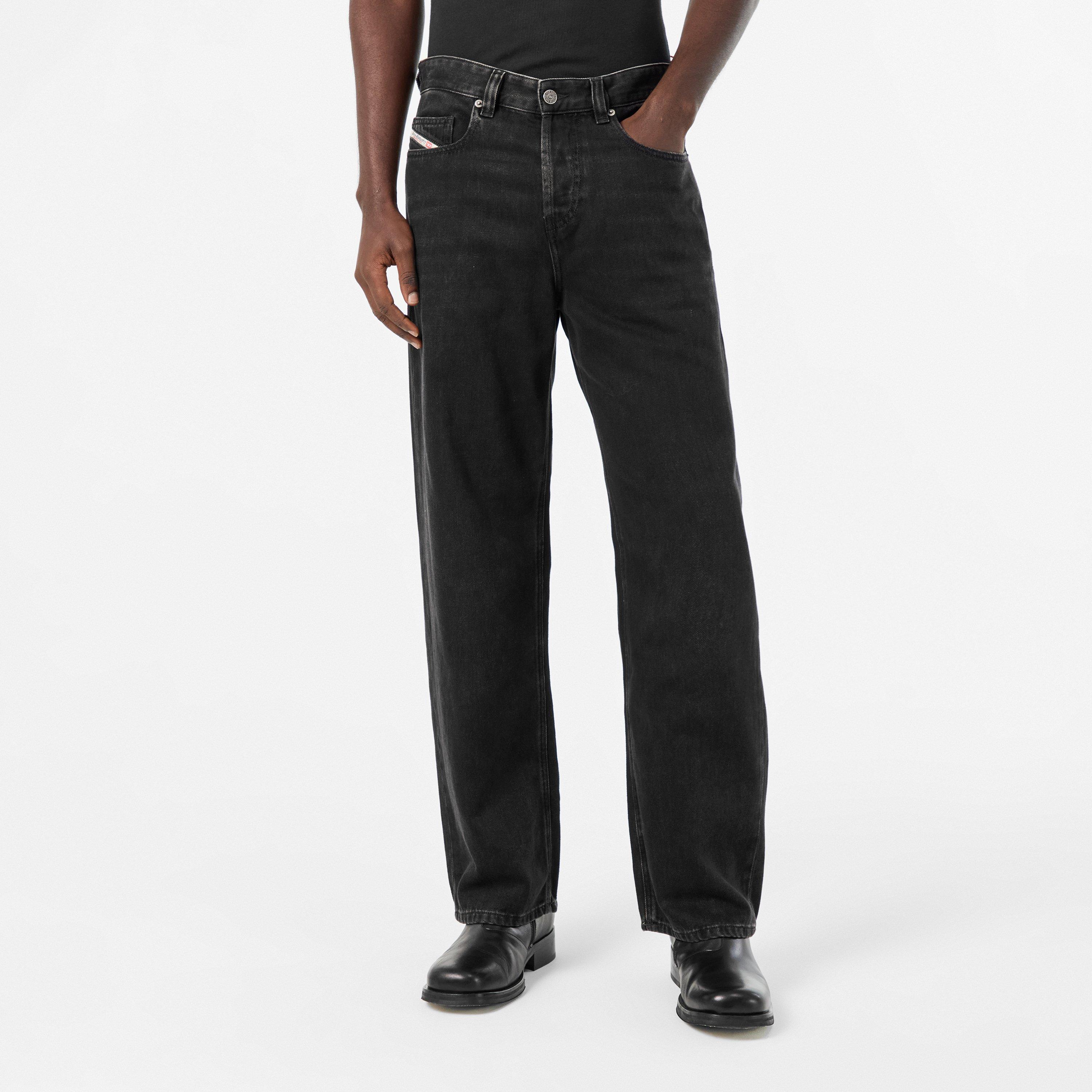 02 Black - Diesel - Men's Wide Leg Jeans - 3