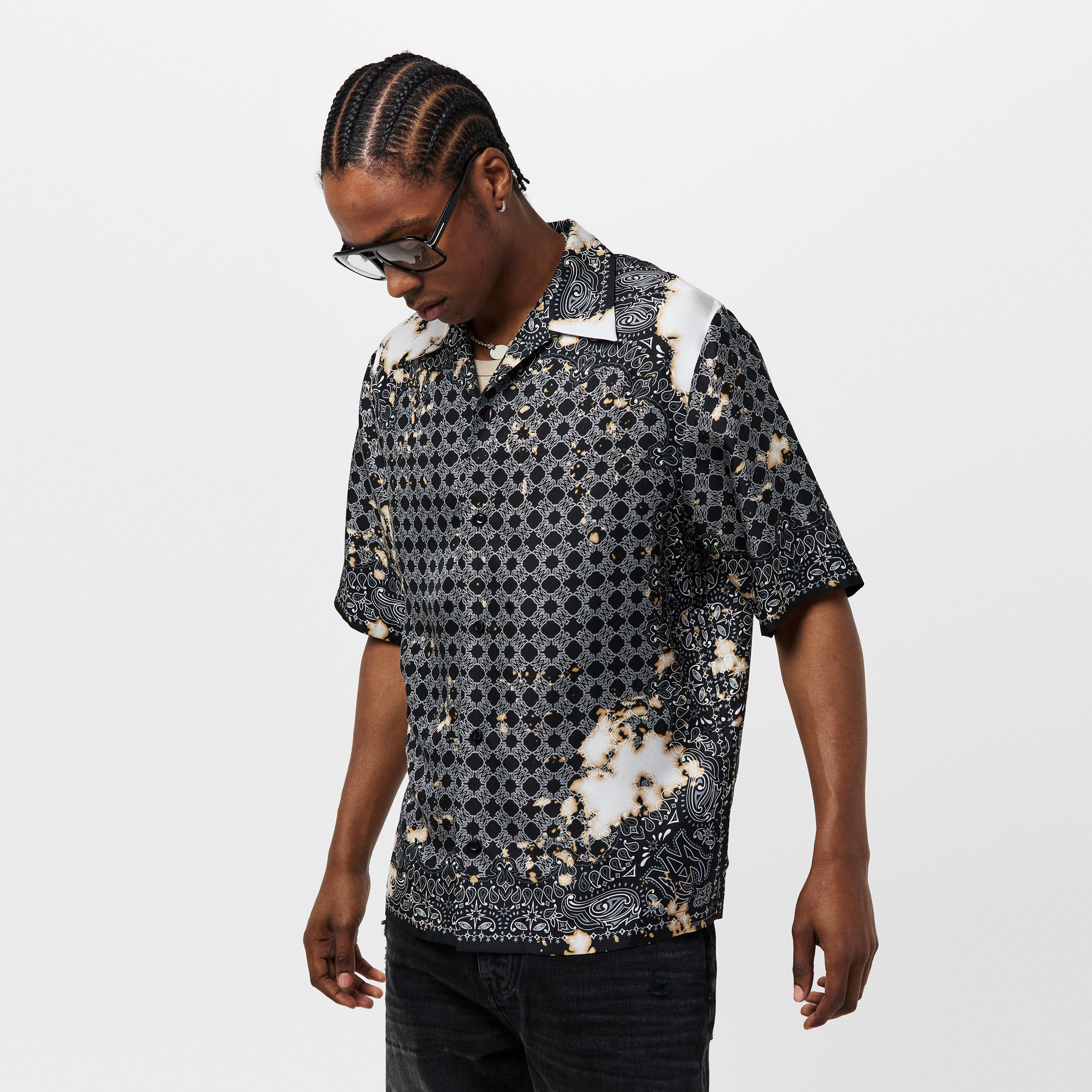 Black - Amiri - Men's Bowling Shirt - Short-Sleeve - 3