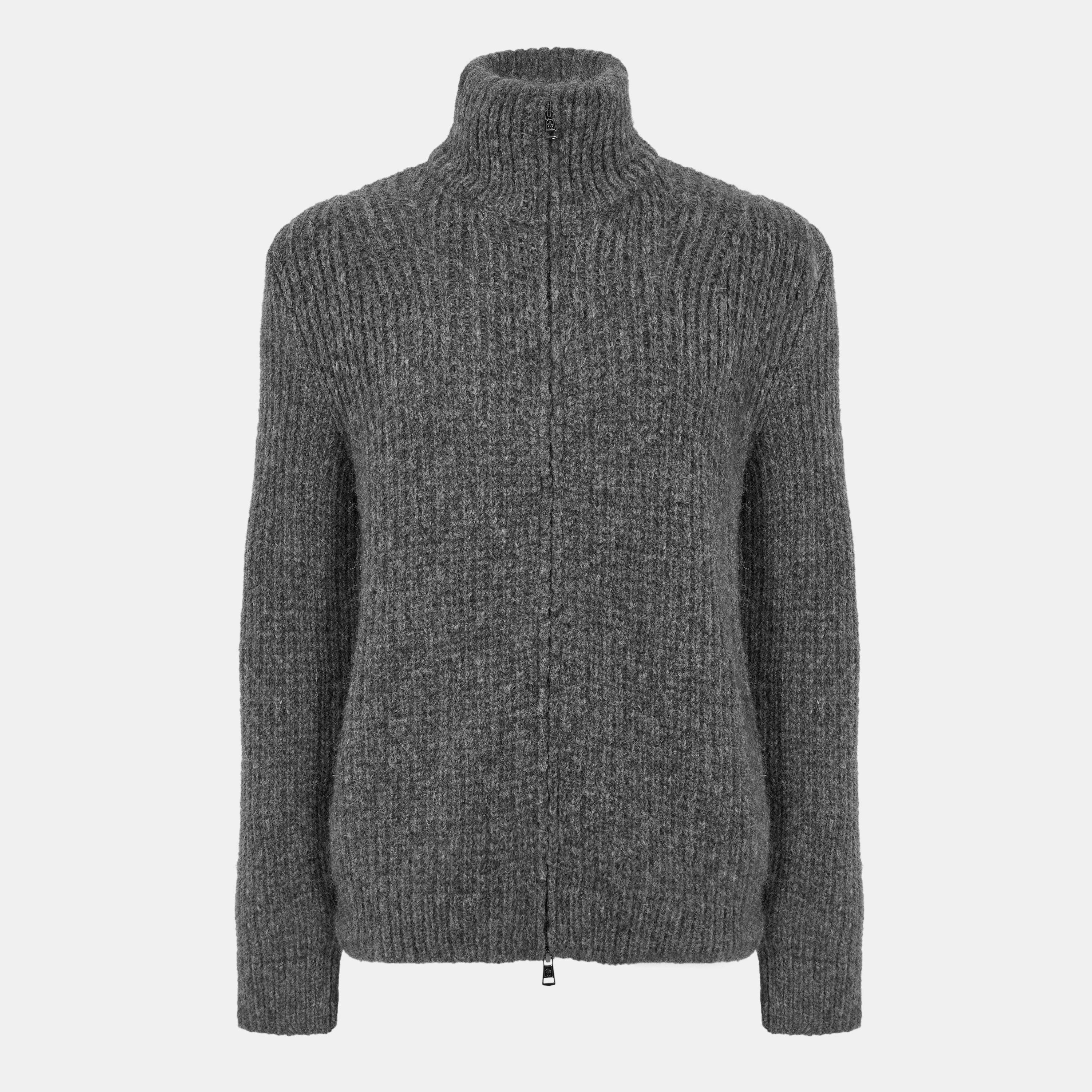 Moncler Men's Textured Cardigan - Dark Grey 989 - XL