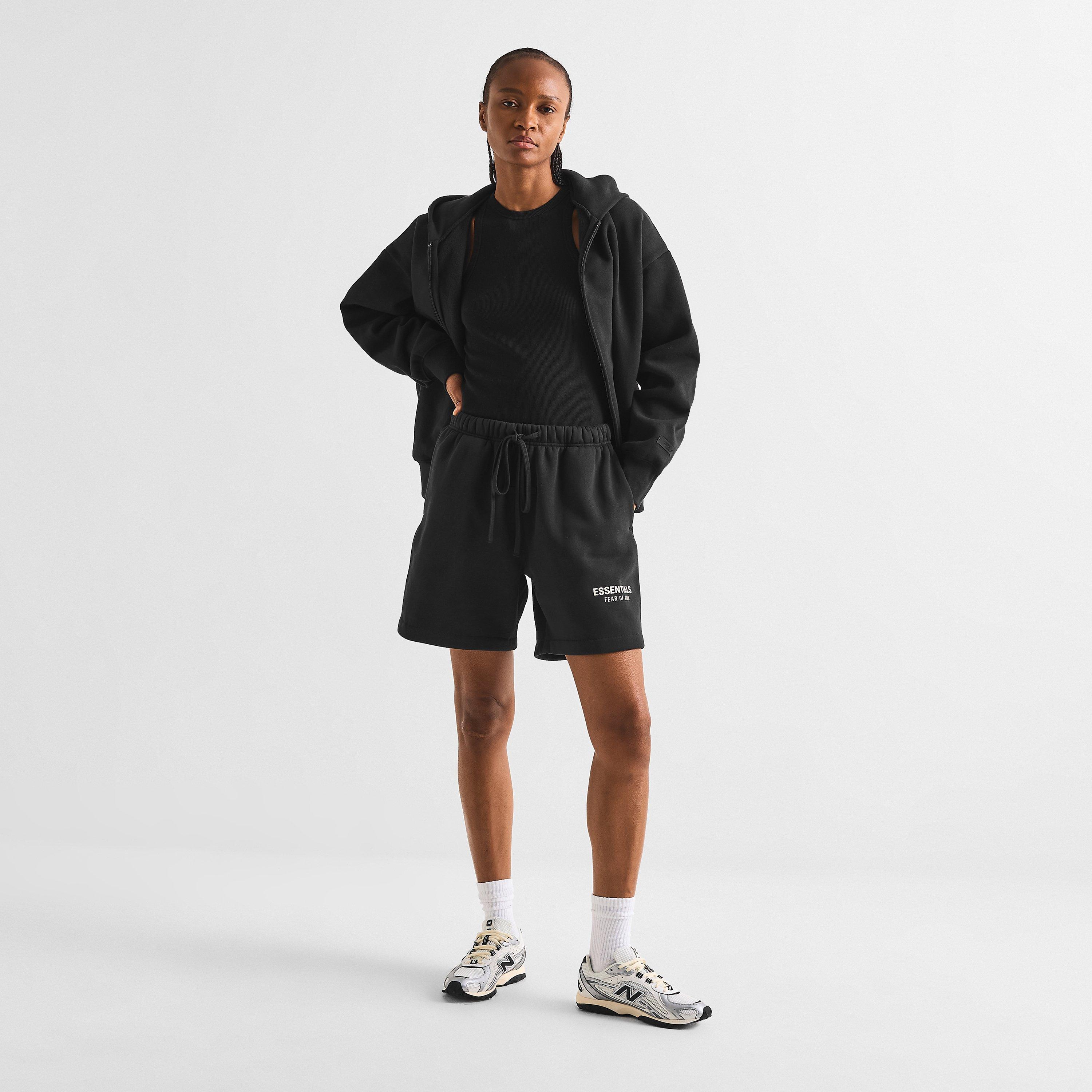 Black - Fear Of God Essentials - Women's Fleece Jogger Shorts - 6