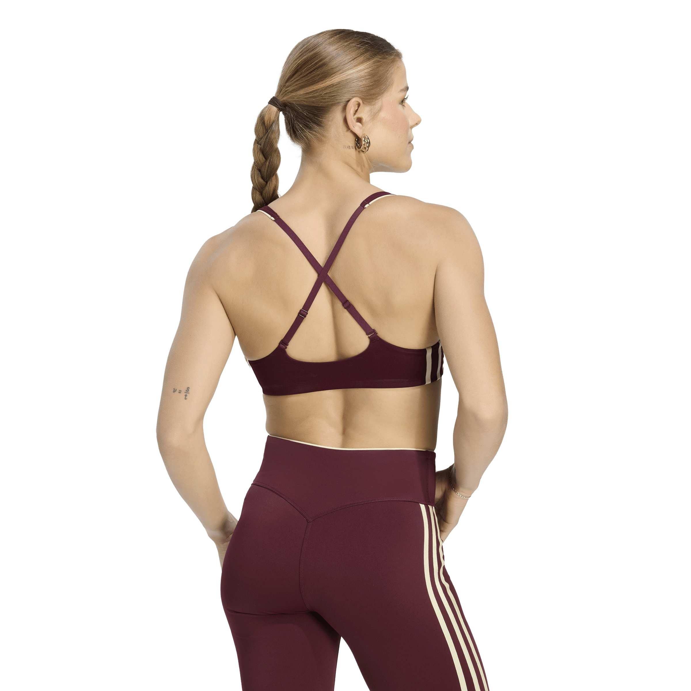 Kastanjebruin - adidas - Adidas Originals Sport Low Impact Sports Bra Womens - 3