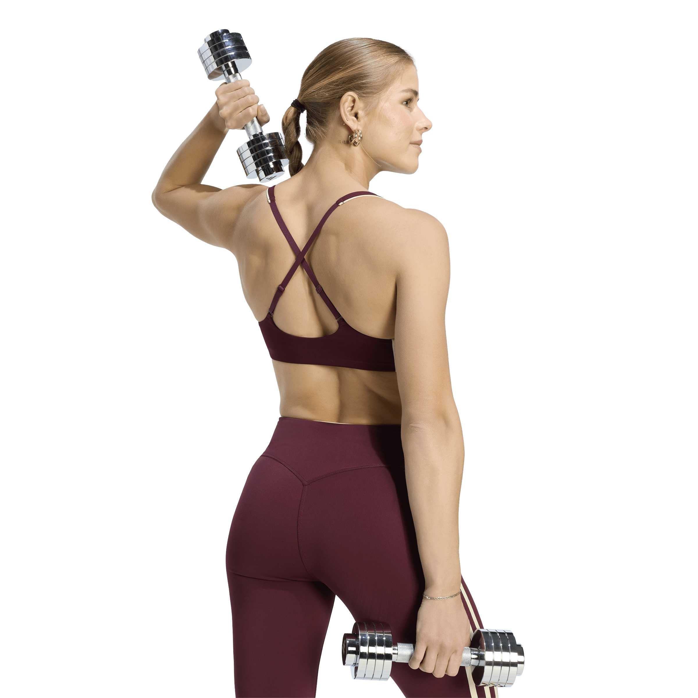 Kastanjebruin - adidas - Adidas Originals Sport Low Impact Sports Bra Womens - 4