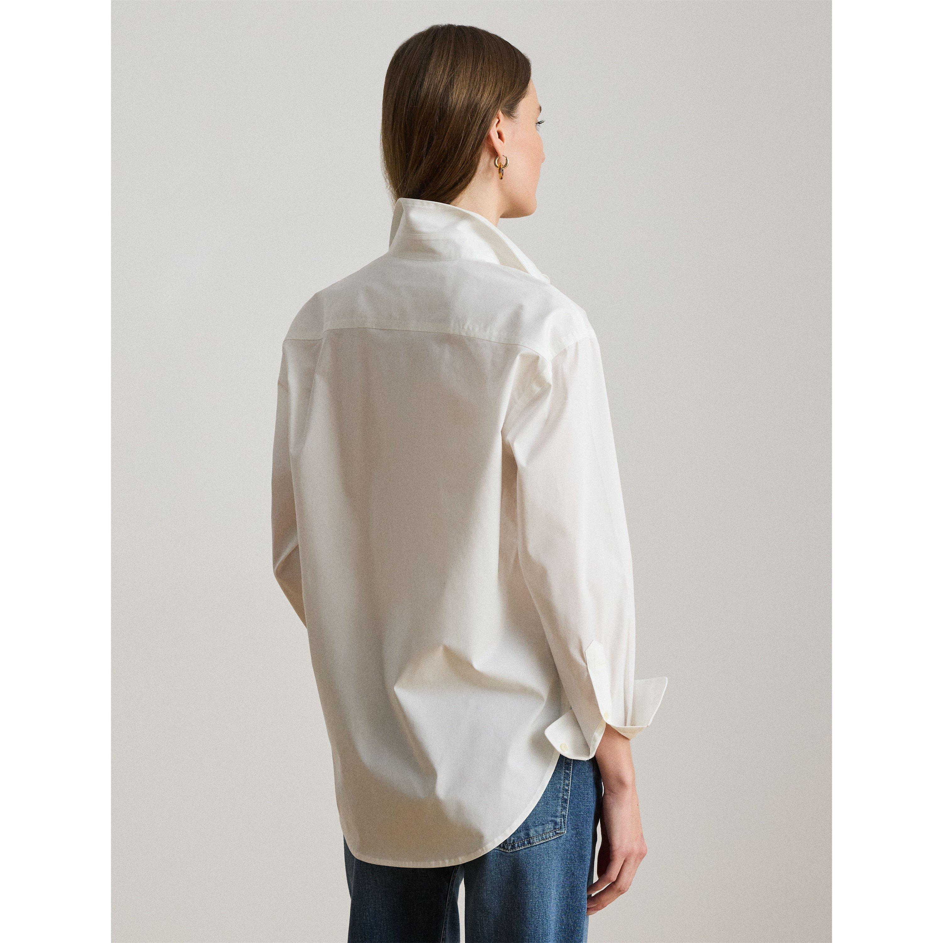 White - Lauren by Ralph Lauren - Women's Long Sleeve Plain Shirt - 3