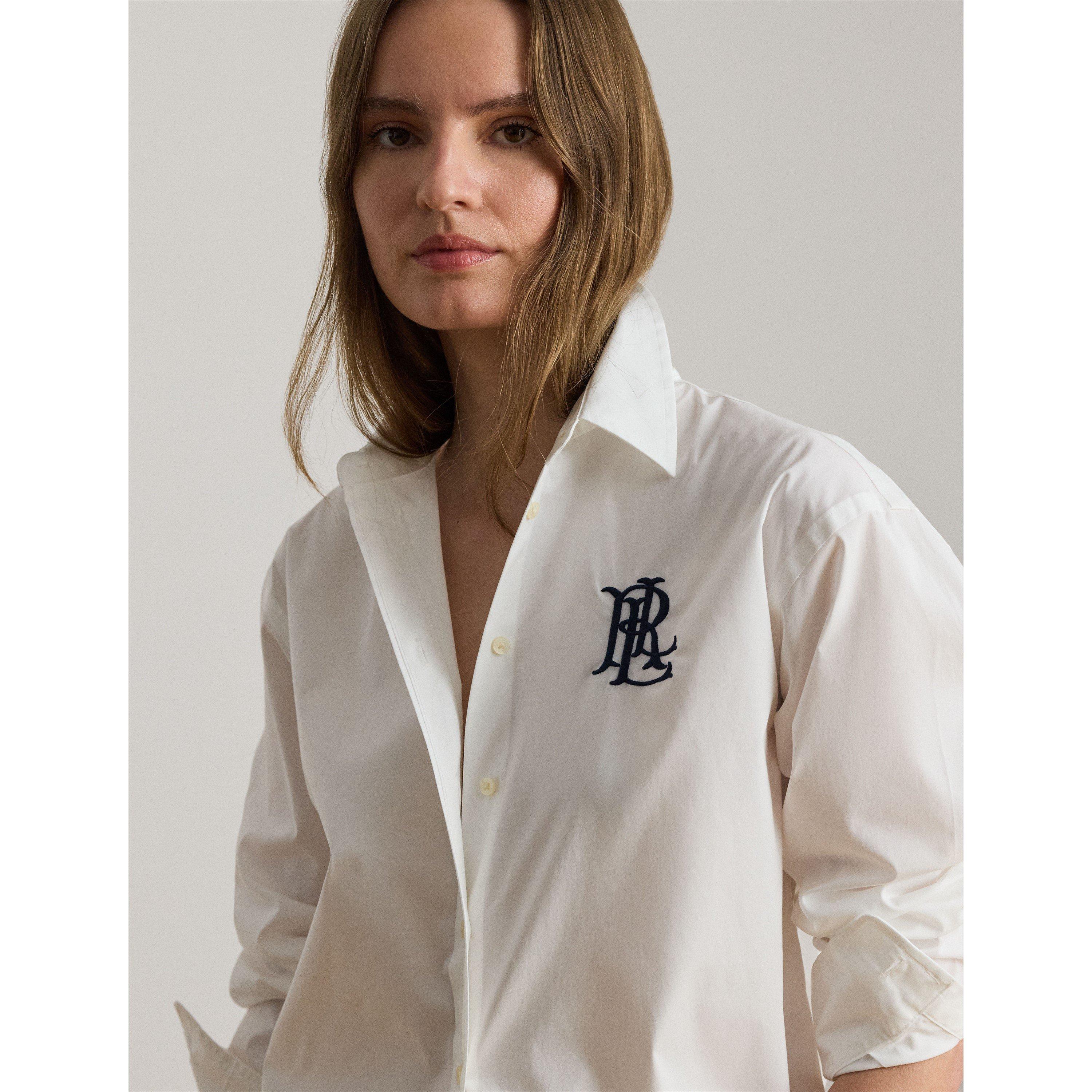 White - Lauren by Ralph Lauren - Women's Long Sleeve Plain Shirt - 4