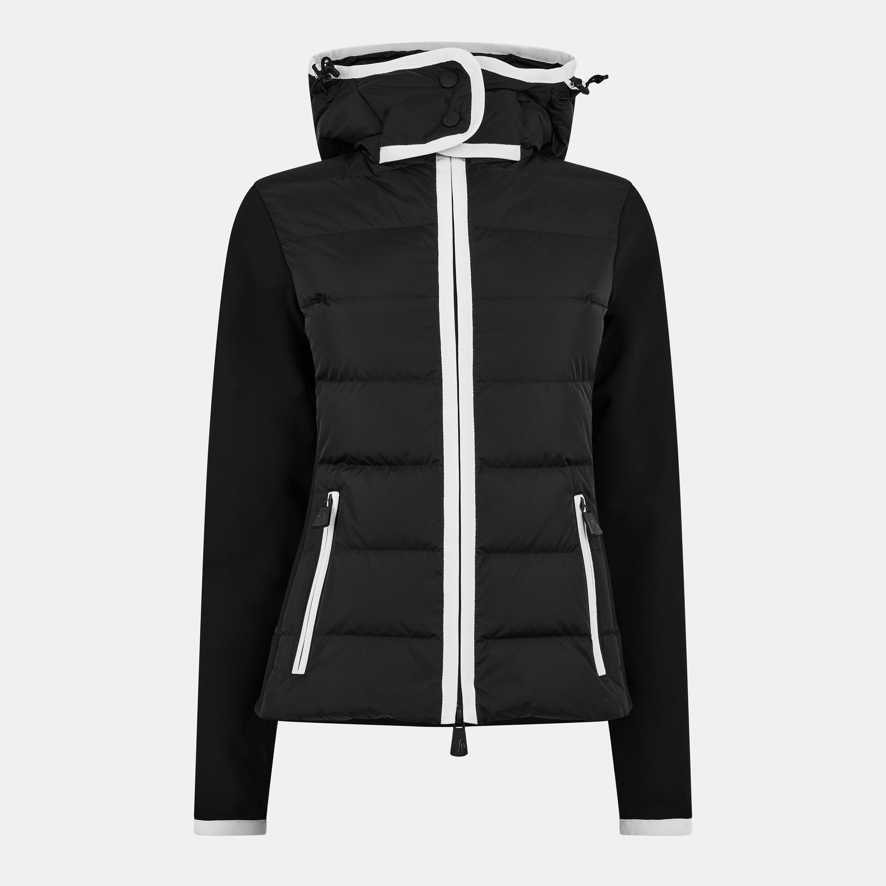 Moncler Grenoble Women's Short Insulated Weather Resistant Puffer Jacket - Black 999 - Size 12 (M)