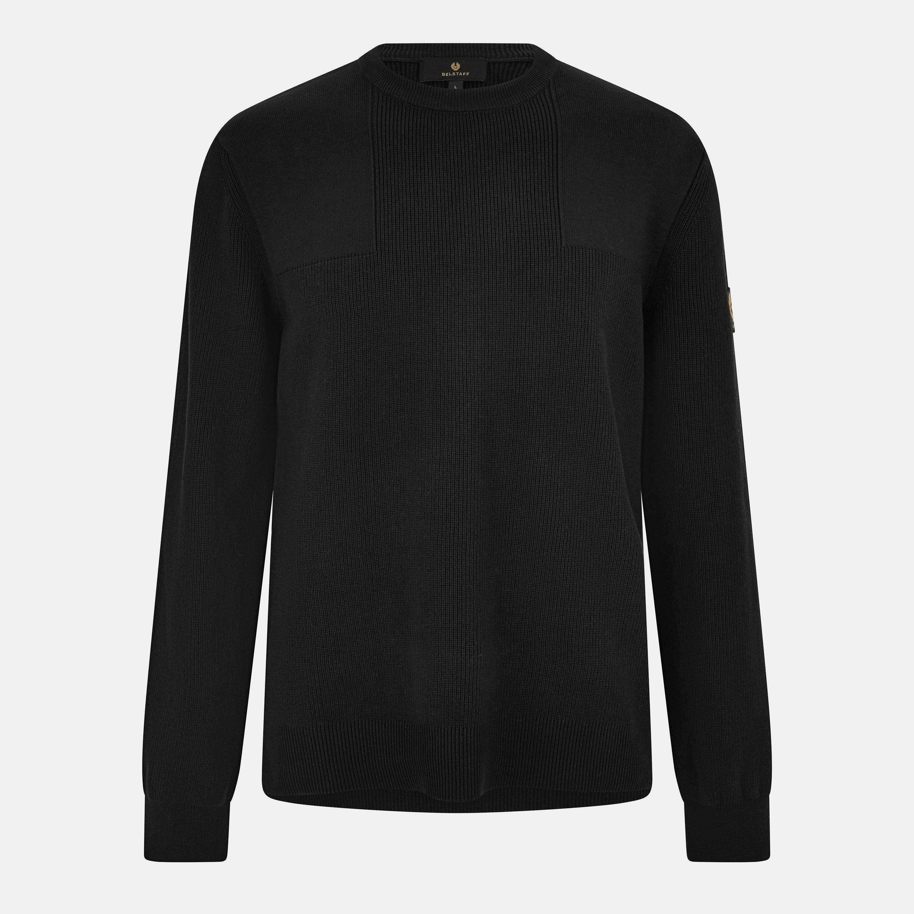 Black - Belstaff - Men's Command Crew Neck Jumper - 1