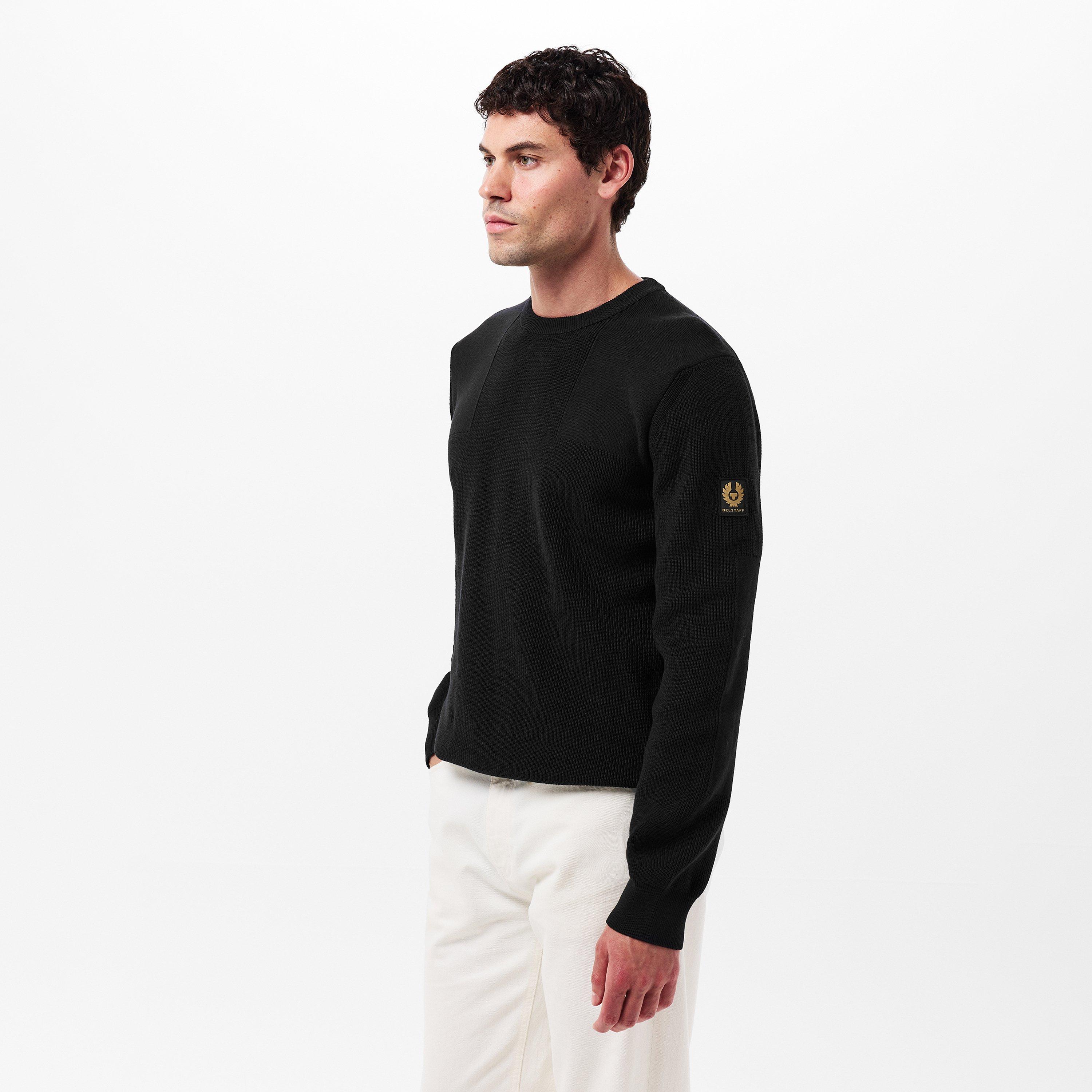 Black - Belstaff - Men's Command Crew Neck Jumper - 3