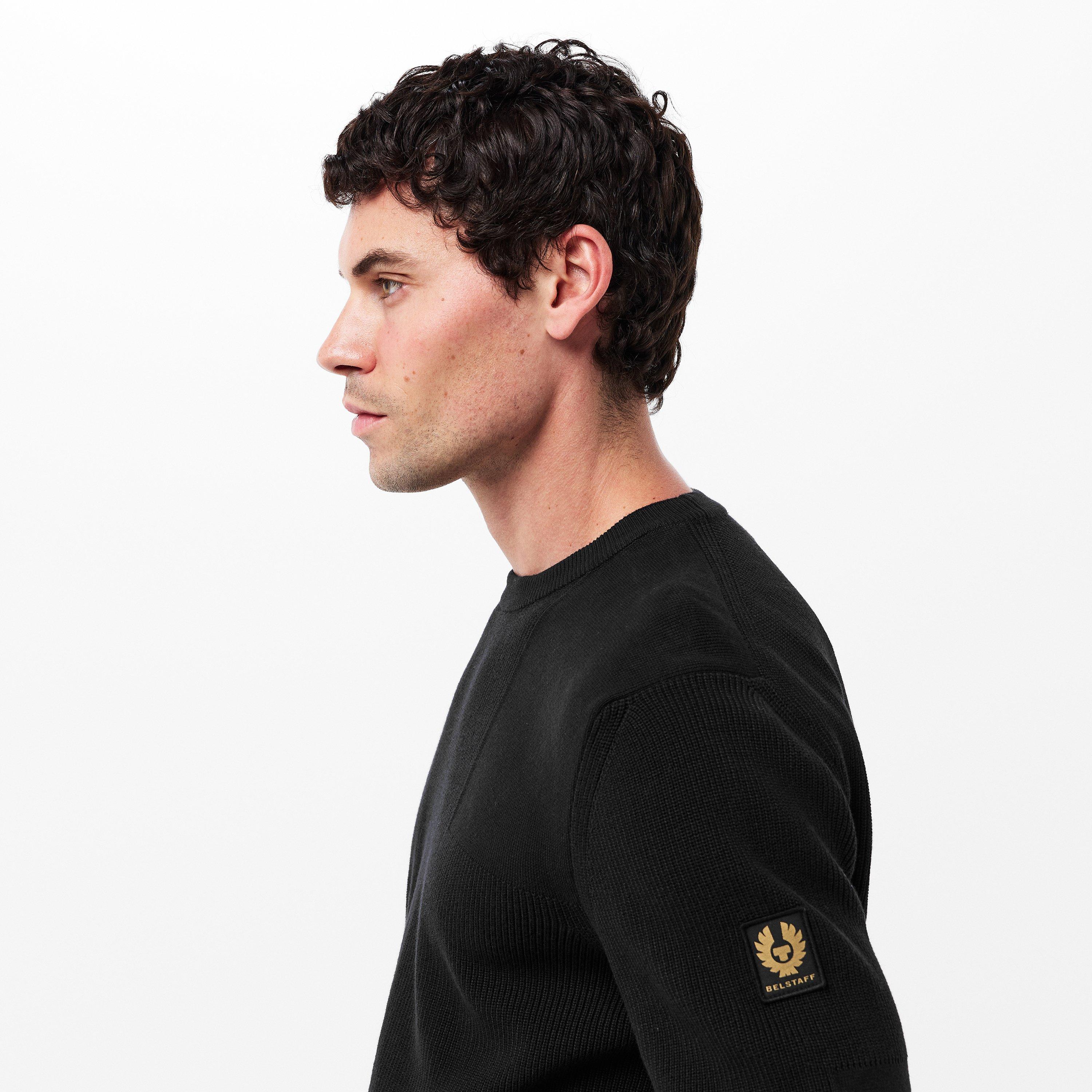 Black - Belstaff - Men's Command Crew Neck Jumper - 5