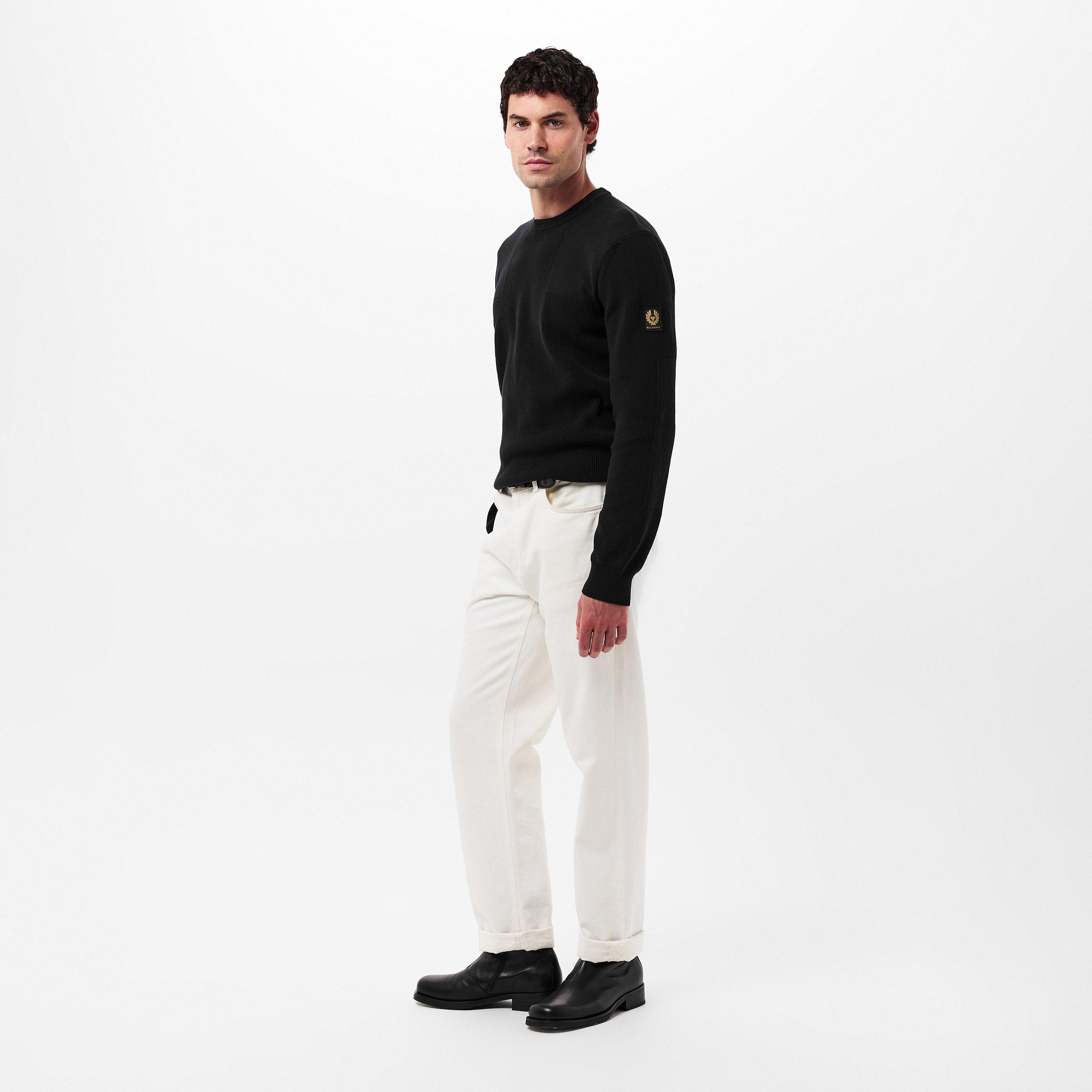 Black - Belstaff - Men's Command Crew Neck Jumper - 6