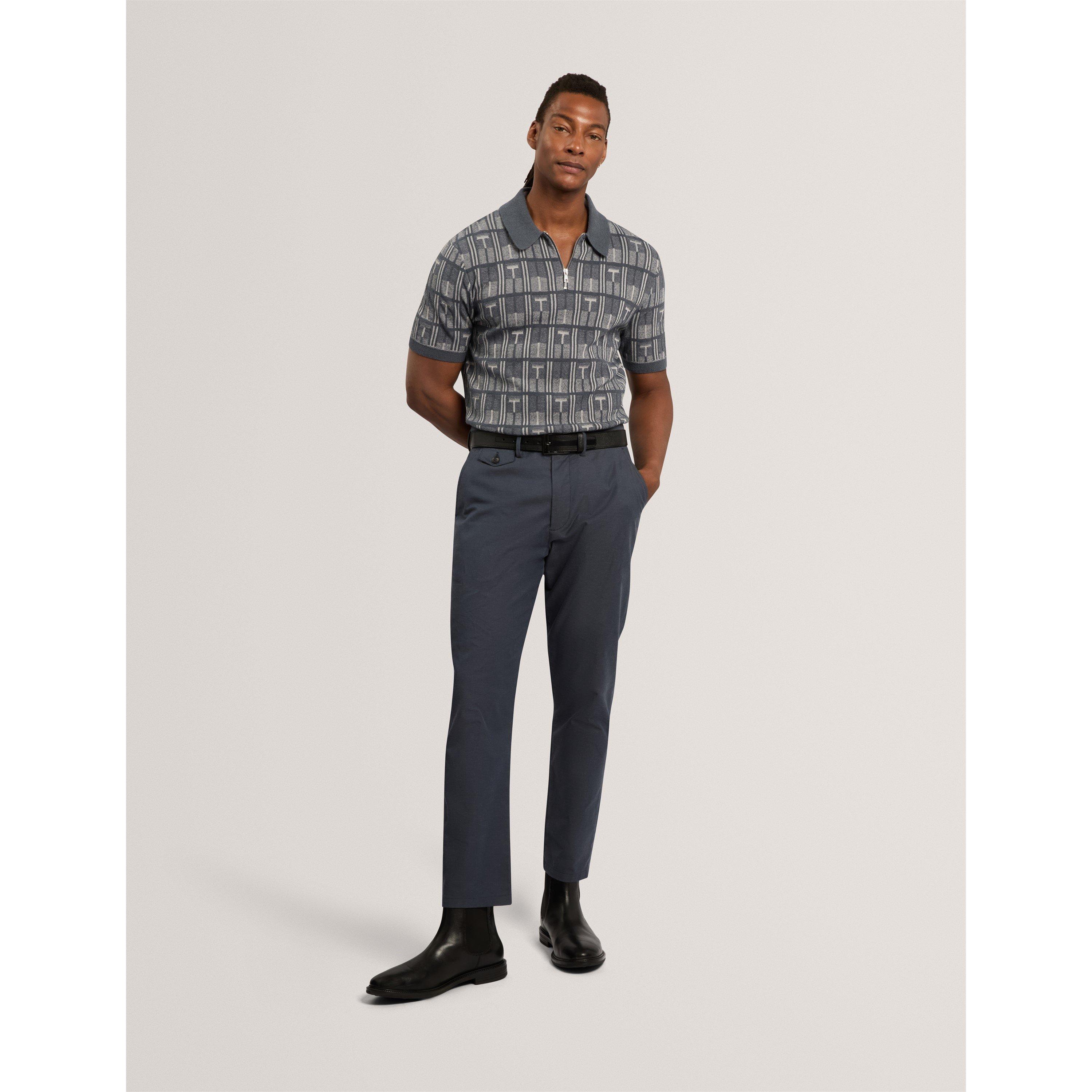 Blu navy - Ted Baker - Ted SS Zip Neck Polo Sn64 - 6