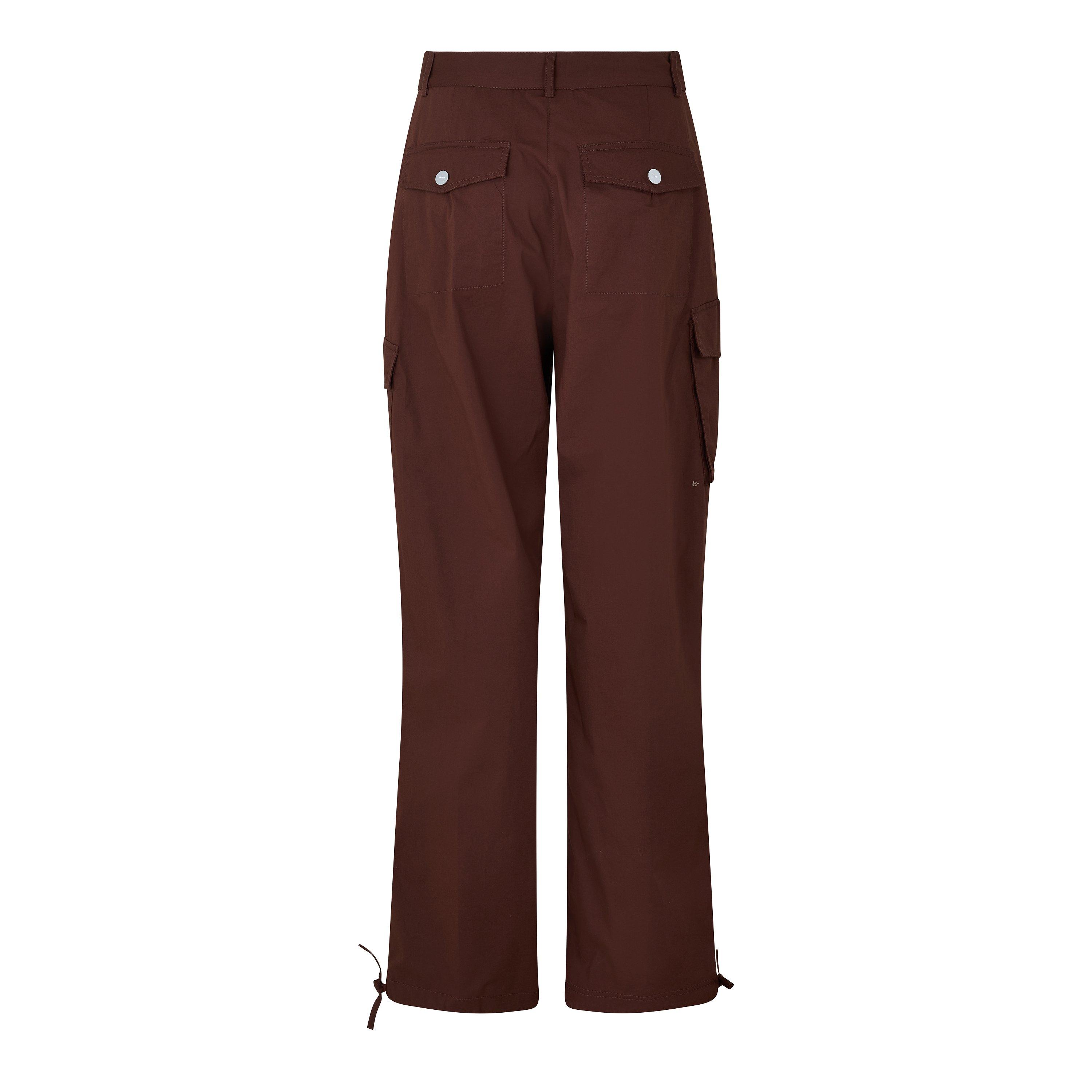 Brown - Ganni - Women's Cargo Jeans - 2