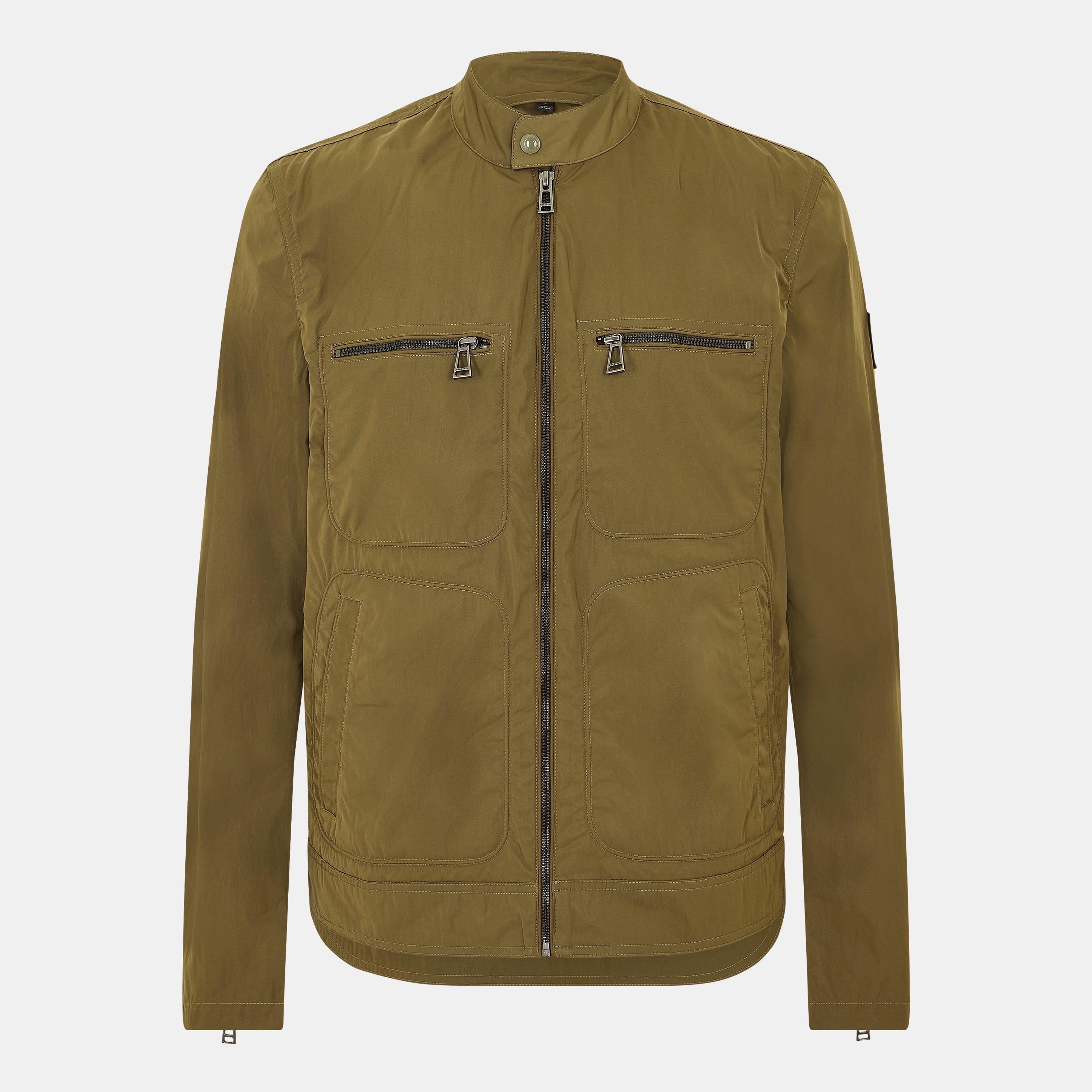 True Olive - Belstaff - Men's Weather Resistant Bomber Jacket - 1