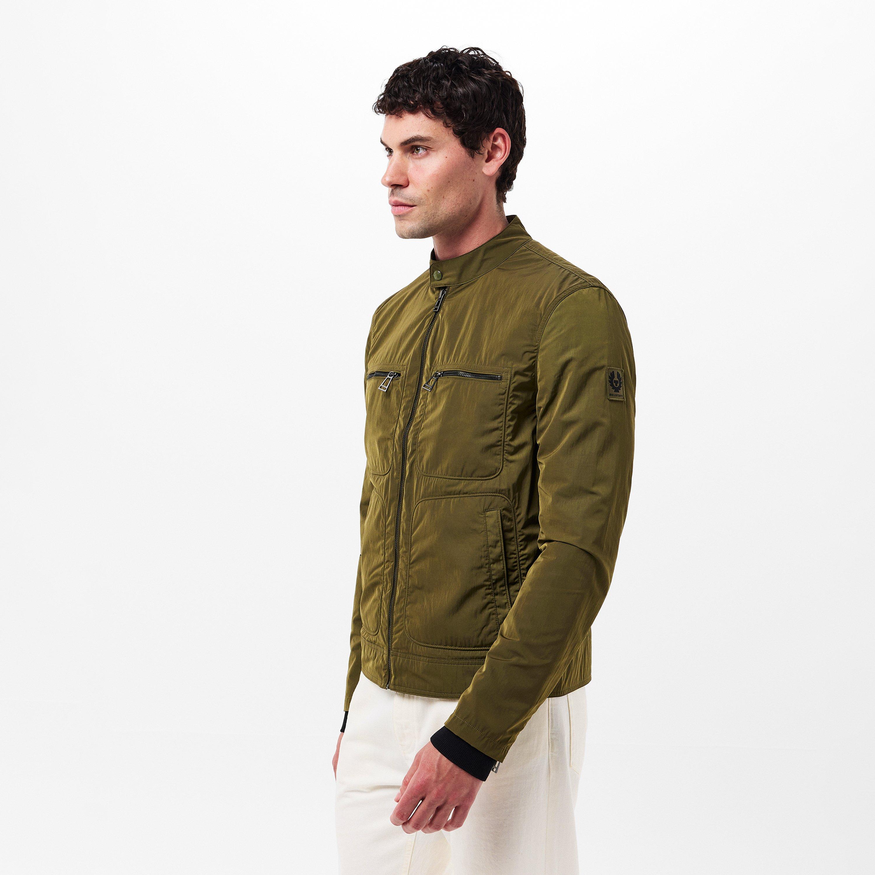 True Olive - Belstaff - Men's Weather Resistant Bomber Jacket - 3