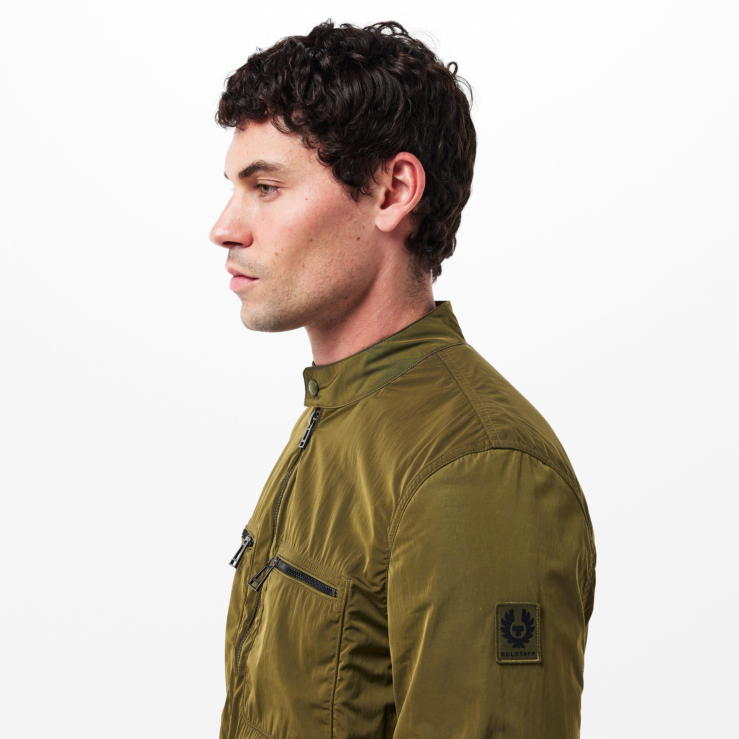 True Olive - Belstaff - Men's Weather Resistant Bomber Jacket - 5