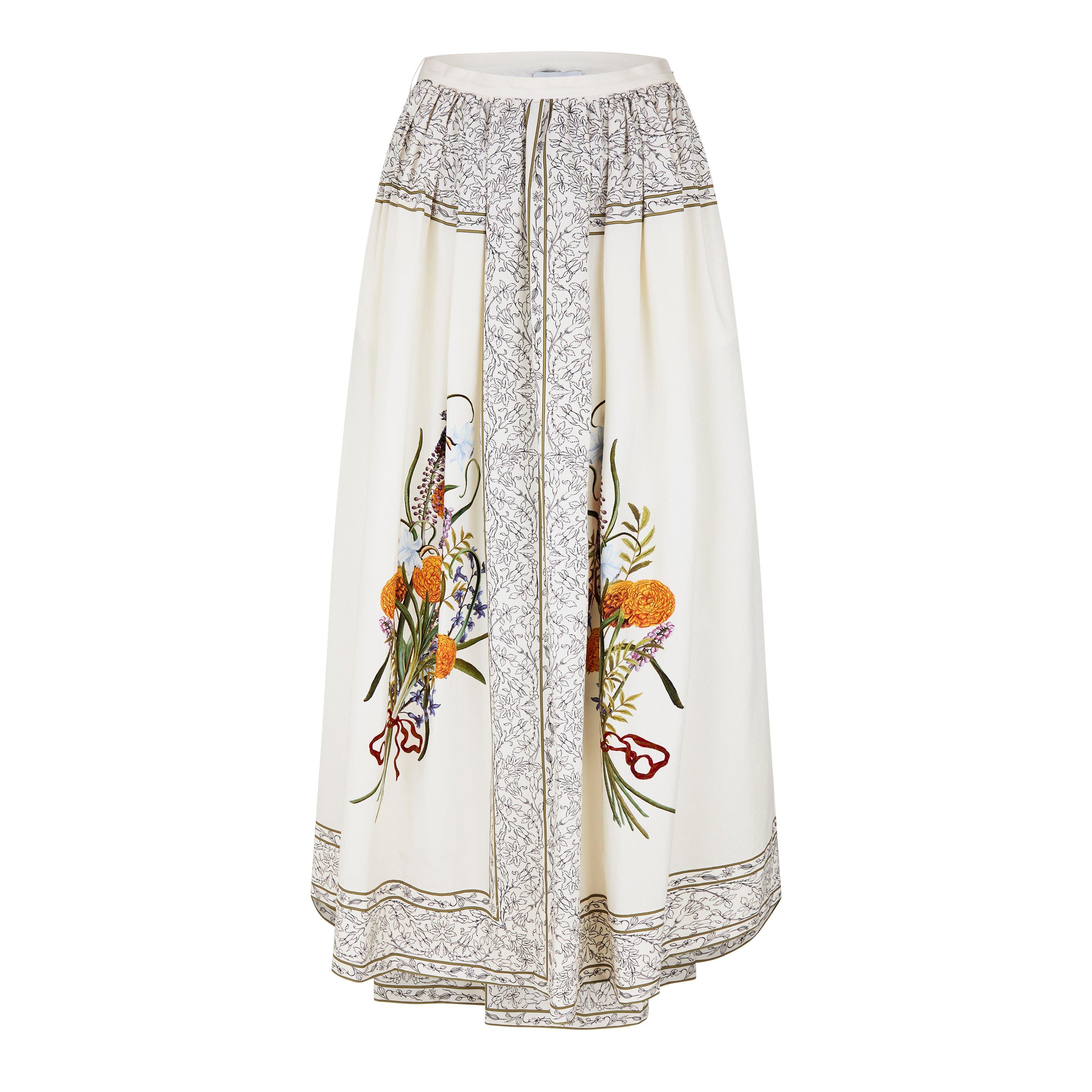 Ivory Multi - Giambattista Valli - Floral Maxi Skirt - 5