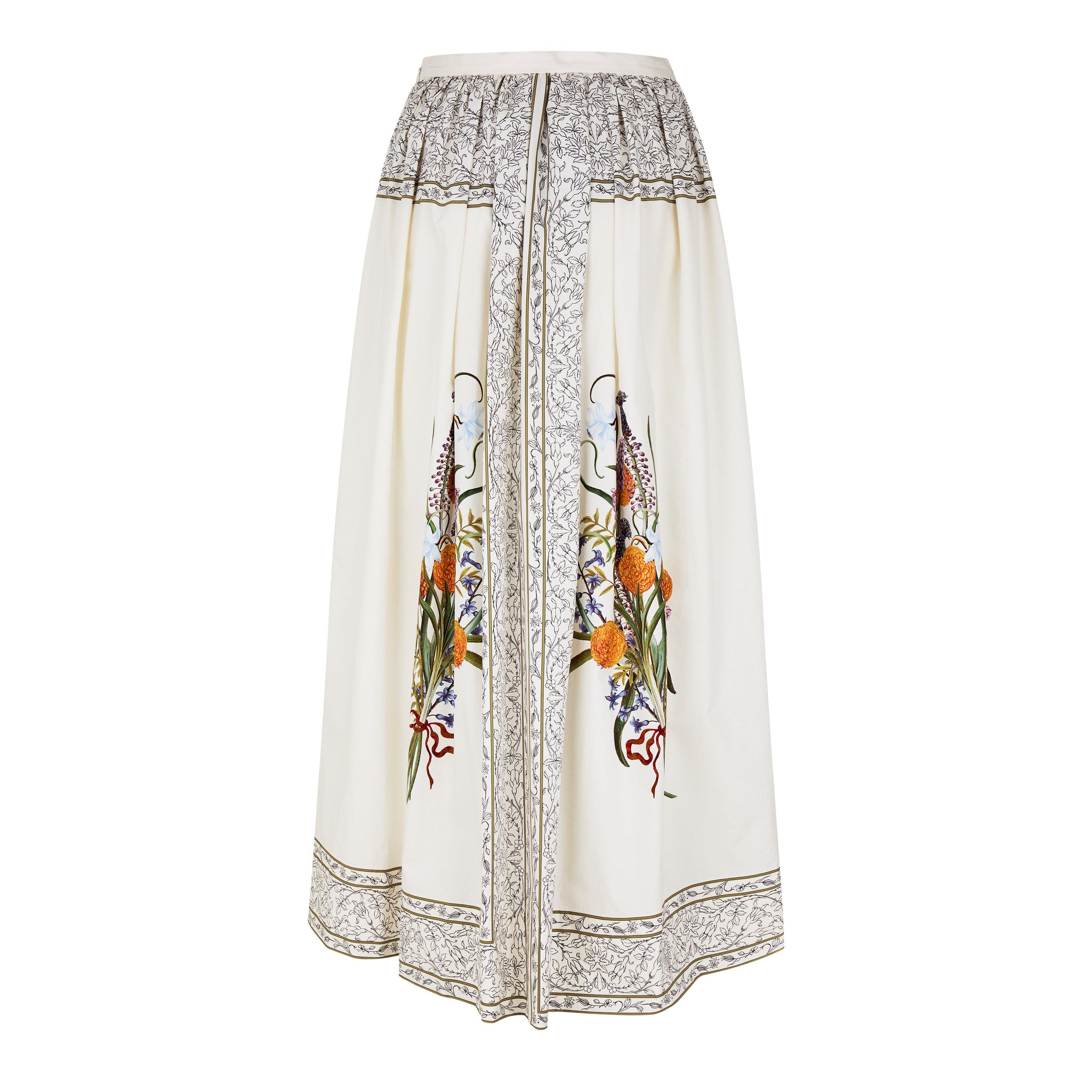 Ivory Multi - Giambattista Valli - Floral Maxi Skirt - 6