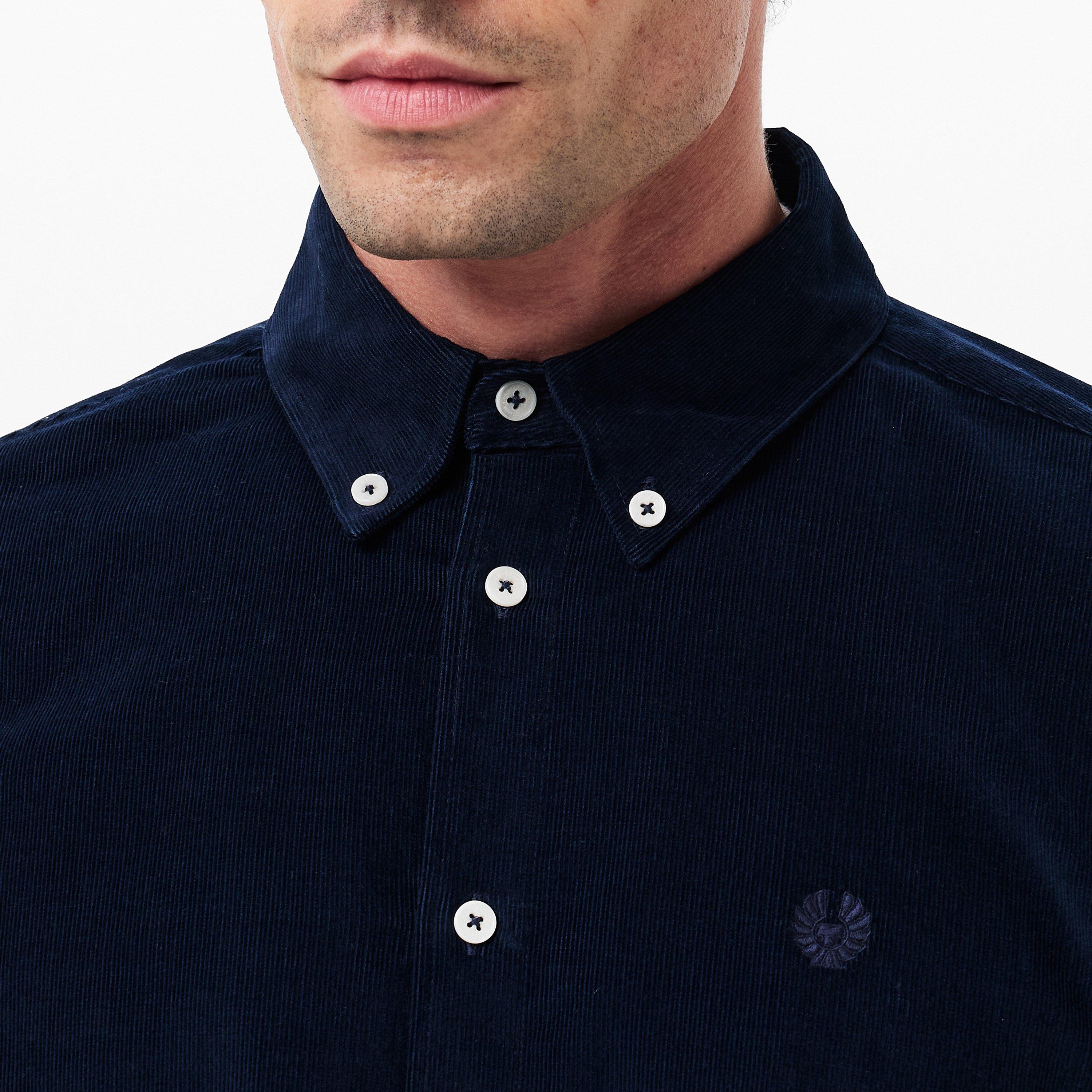 Dark Ink - Belstaff - Men's Long-Sleeve Corduroy Shirt - 5