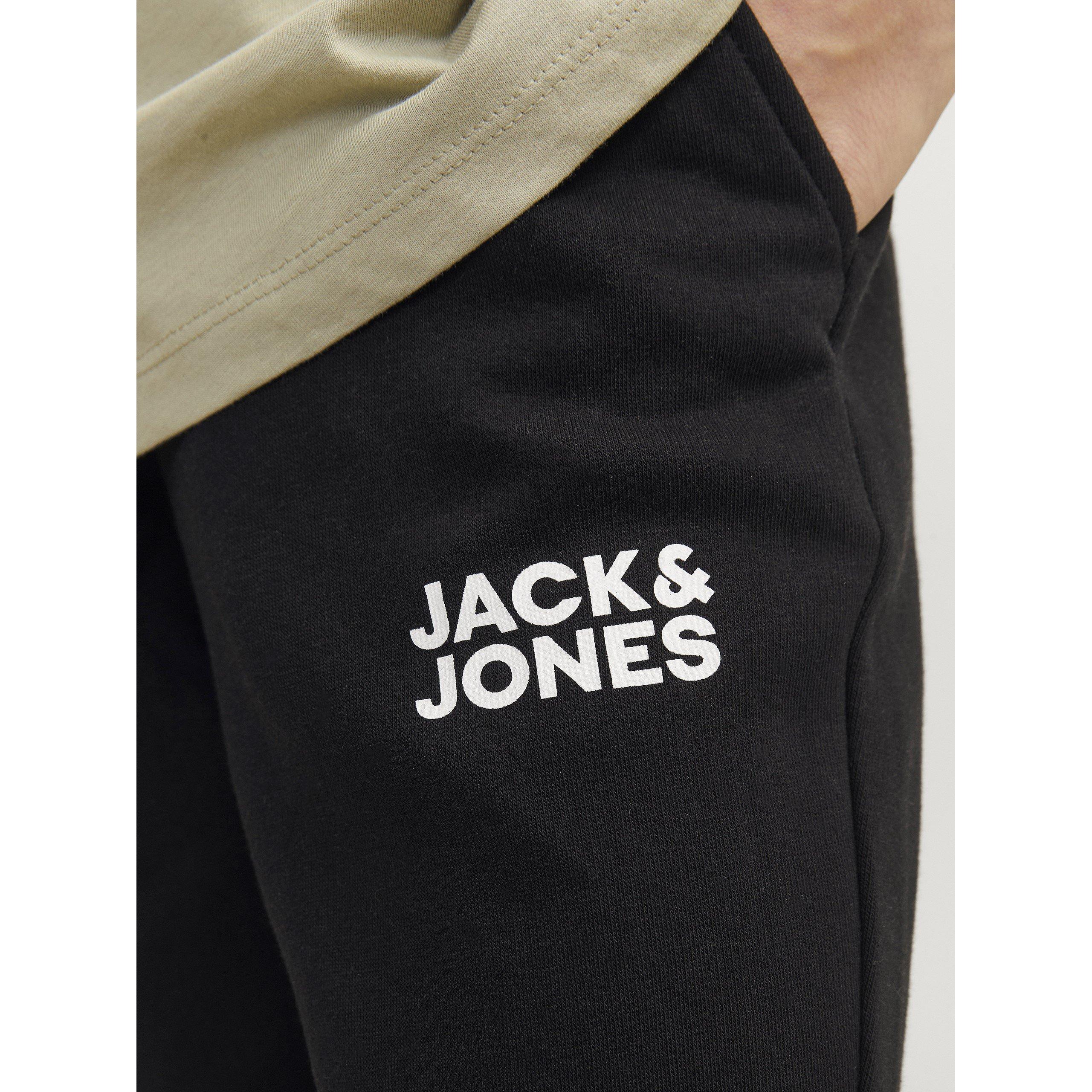 Schwarz - Jack and Jones - Gordon Closed Hem Fleece Joggers - 5
