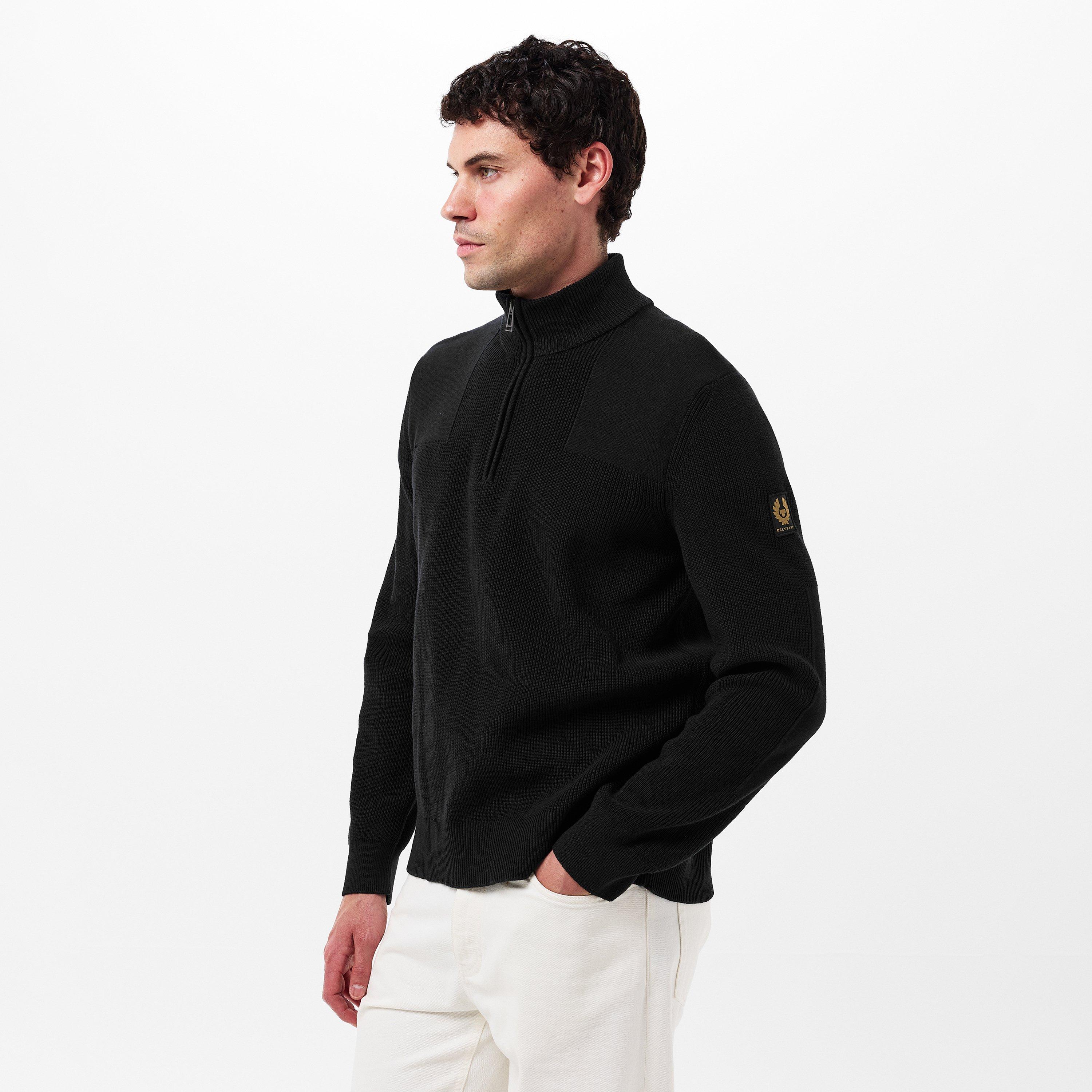 Black - Belstaff - Men's Crew Neck Jumper - 3