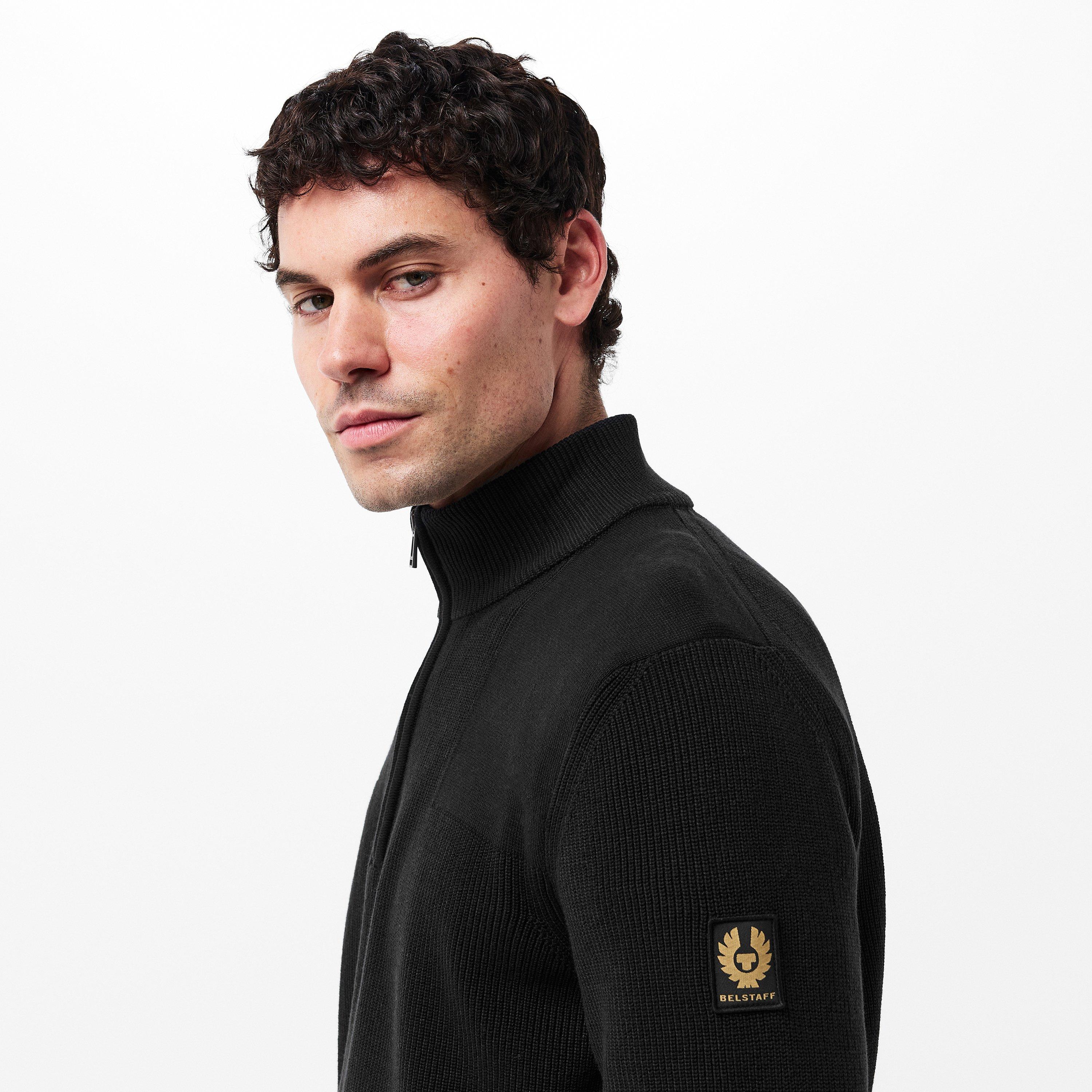 Black - Belstaff - Men's Crew Neck Jumper - 5