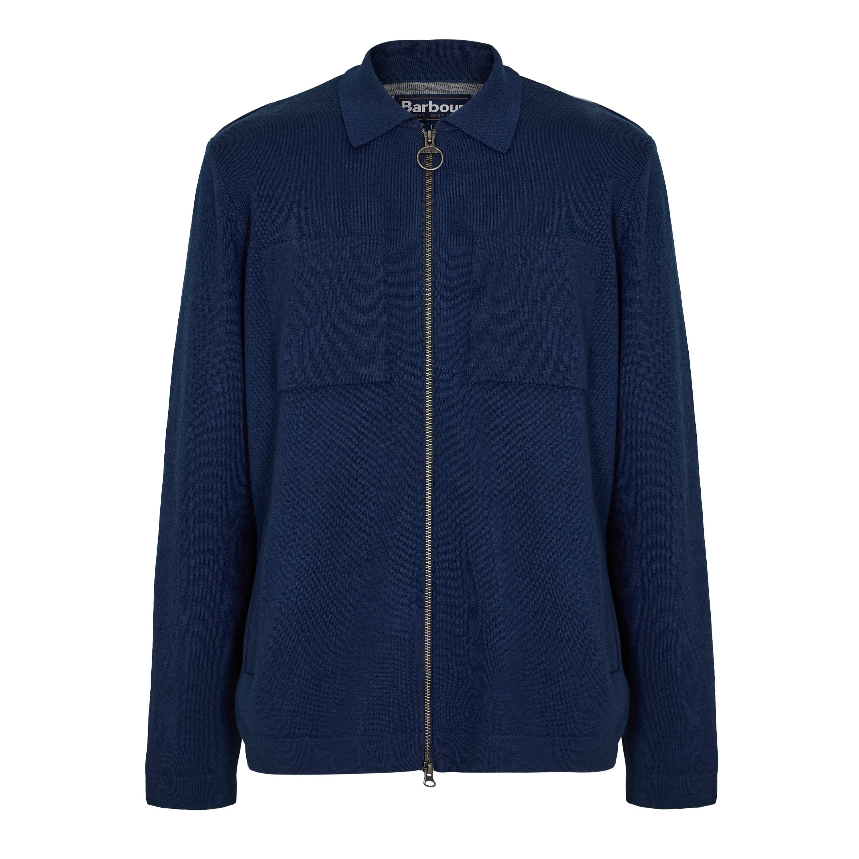 Barbour Men's Croscombe Knit Modern Heritage Cardigan - Navy Marl - S
