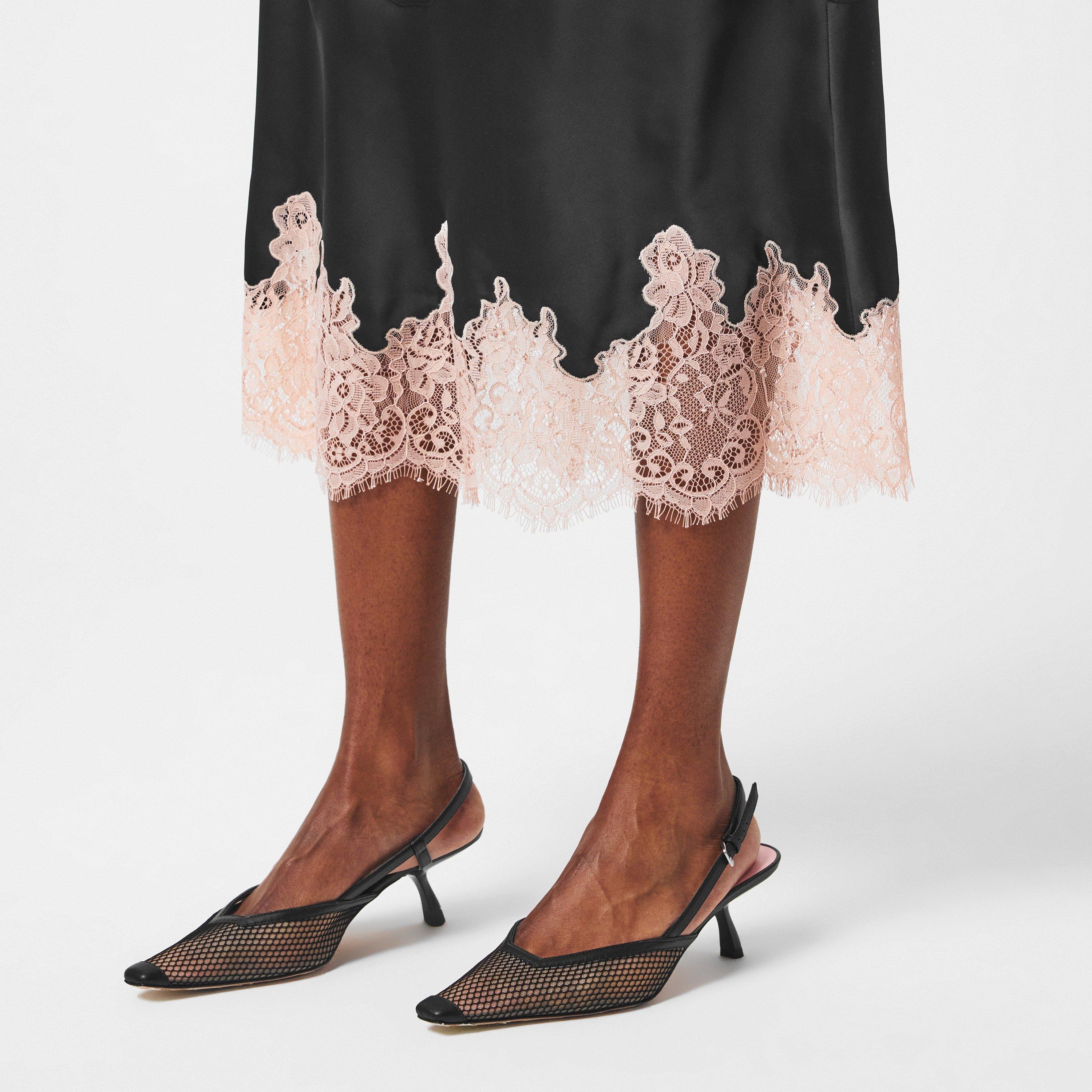 Black - LoveshackFancy - Brinkley Satin Midi Dress - 5