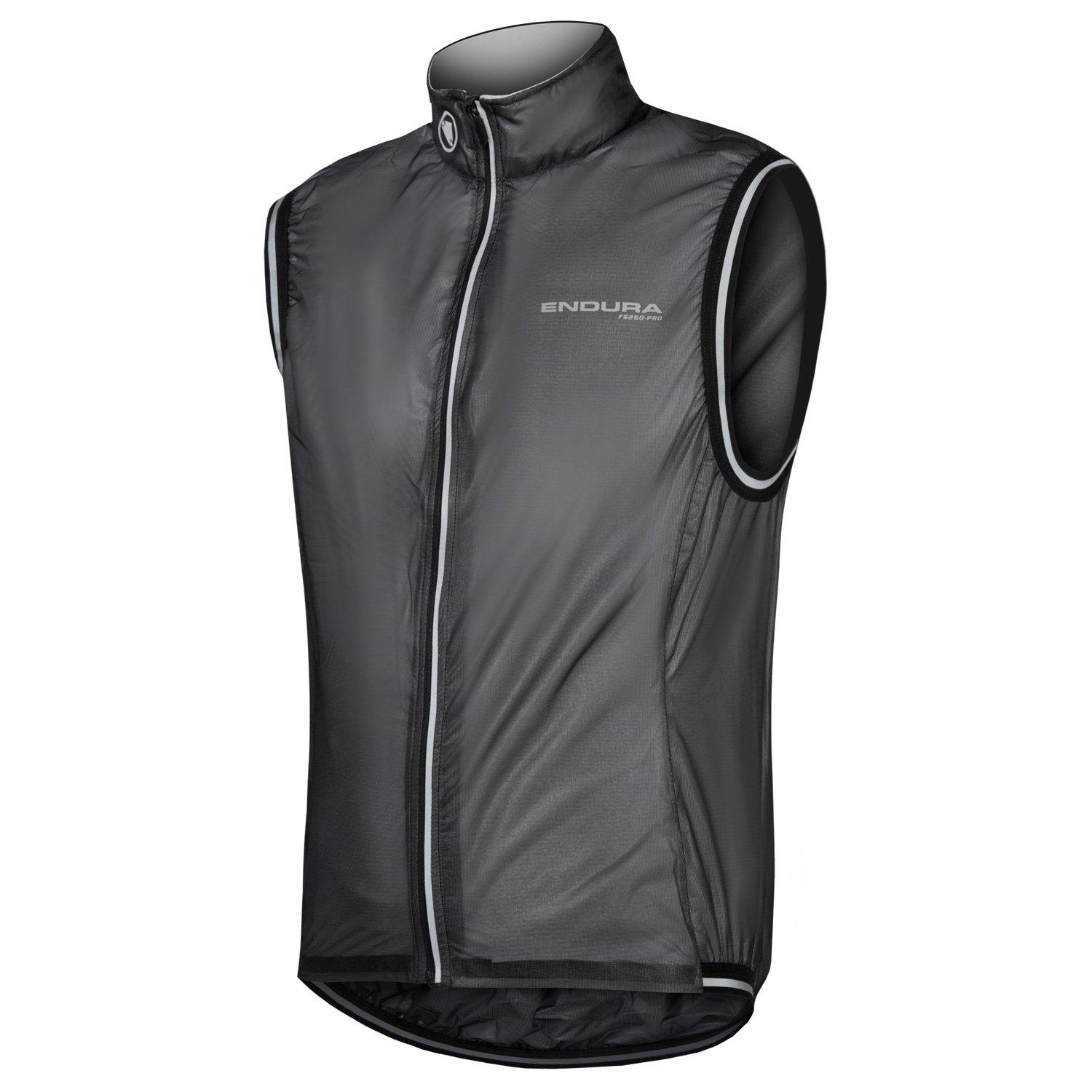 Endura Men's Fs260-Pro Adrenaline Race Ii Waterproof Reflective Sleeveless Gilet - Black - S