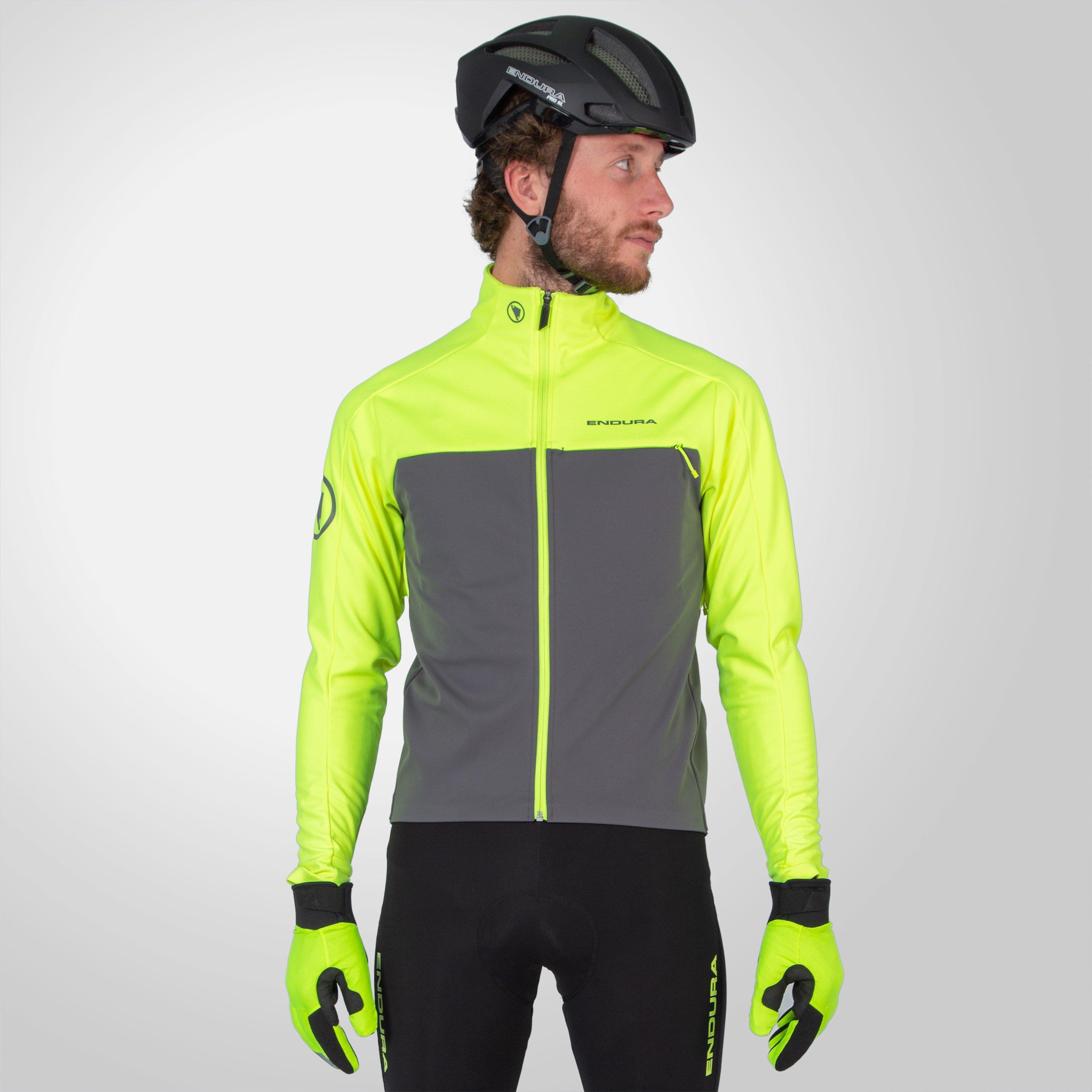 Yellow - Endura - Men's Windchill II Windproof Long Sleeve Performance Cycling Jacket - 2