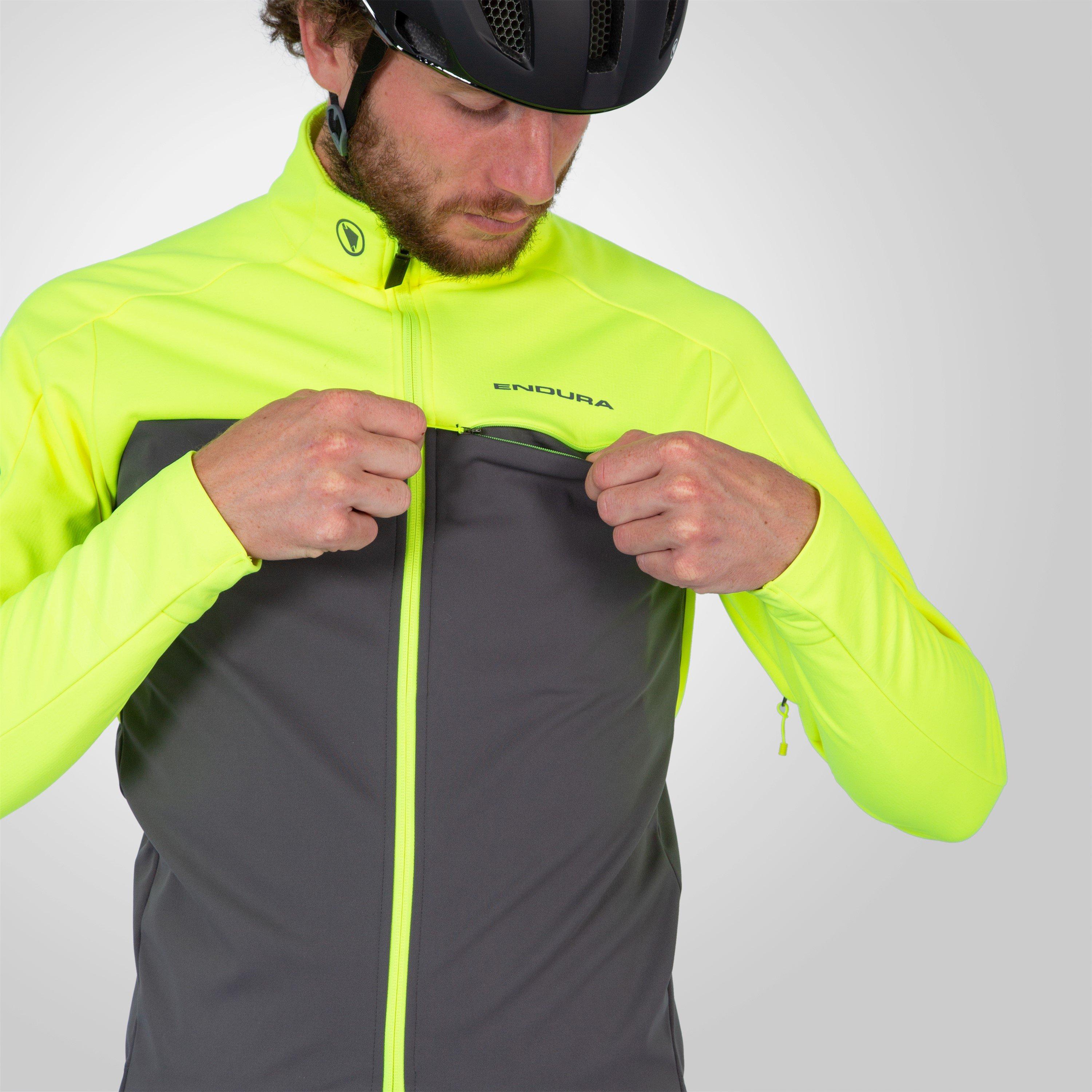 Yellow - Endura - Men's Windchill II Windproof Long Sleeve Performance Cycling Jacket - 7