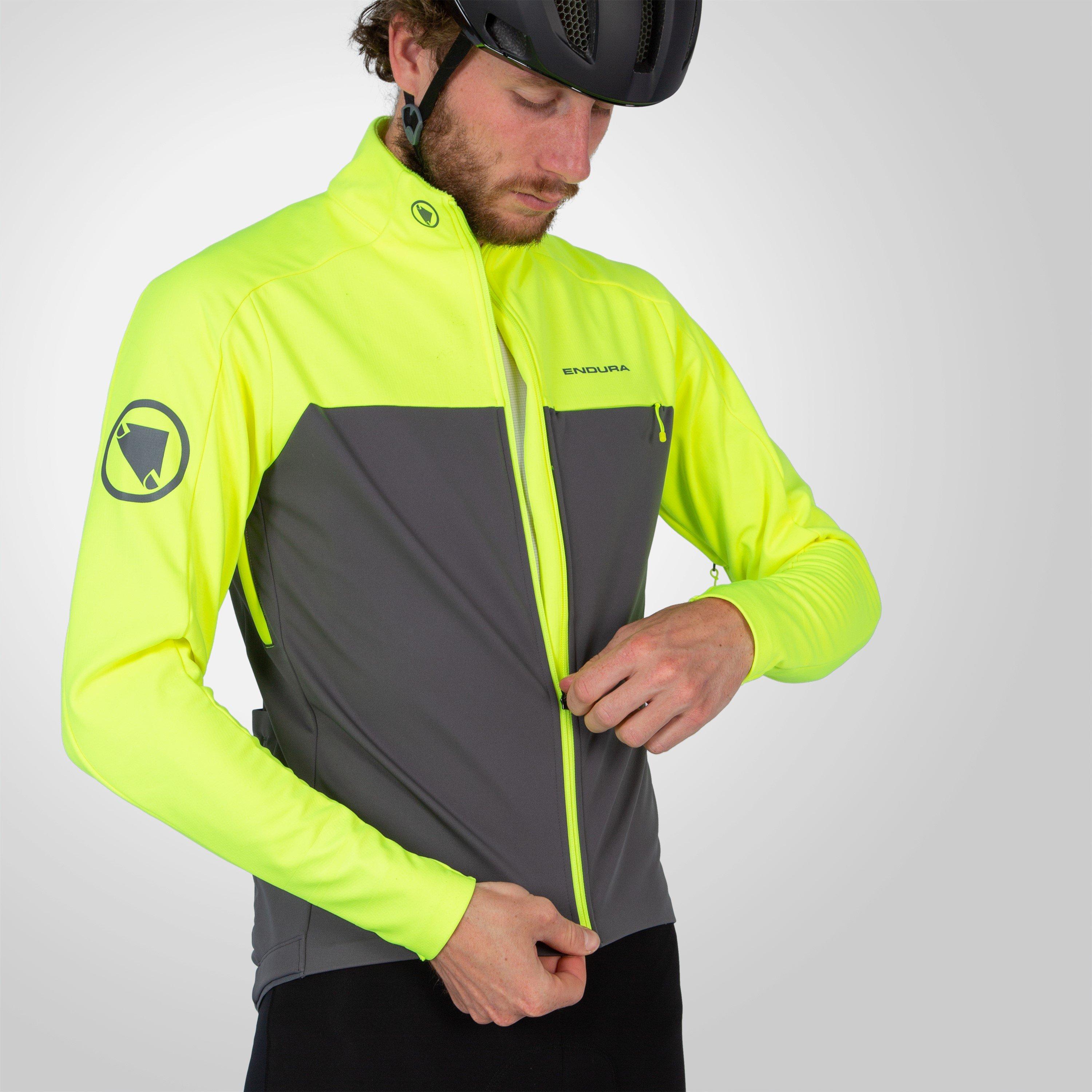 Yellow - Endura - Men's Windchill II Windproof Long Sleeve Performance Cycling Jacket - 8