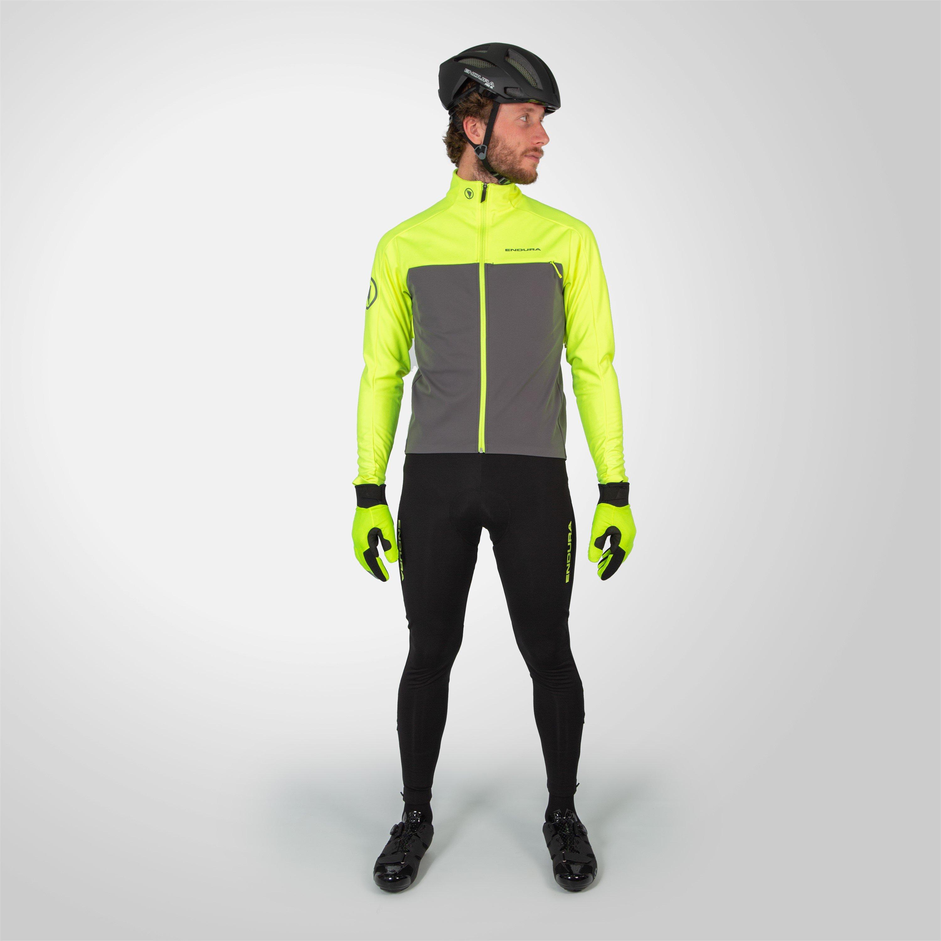 Yellow - Endura - Men's Windchill II Windproof Long Sleeve Performance Cycling Jacket - 5