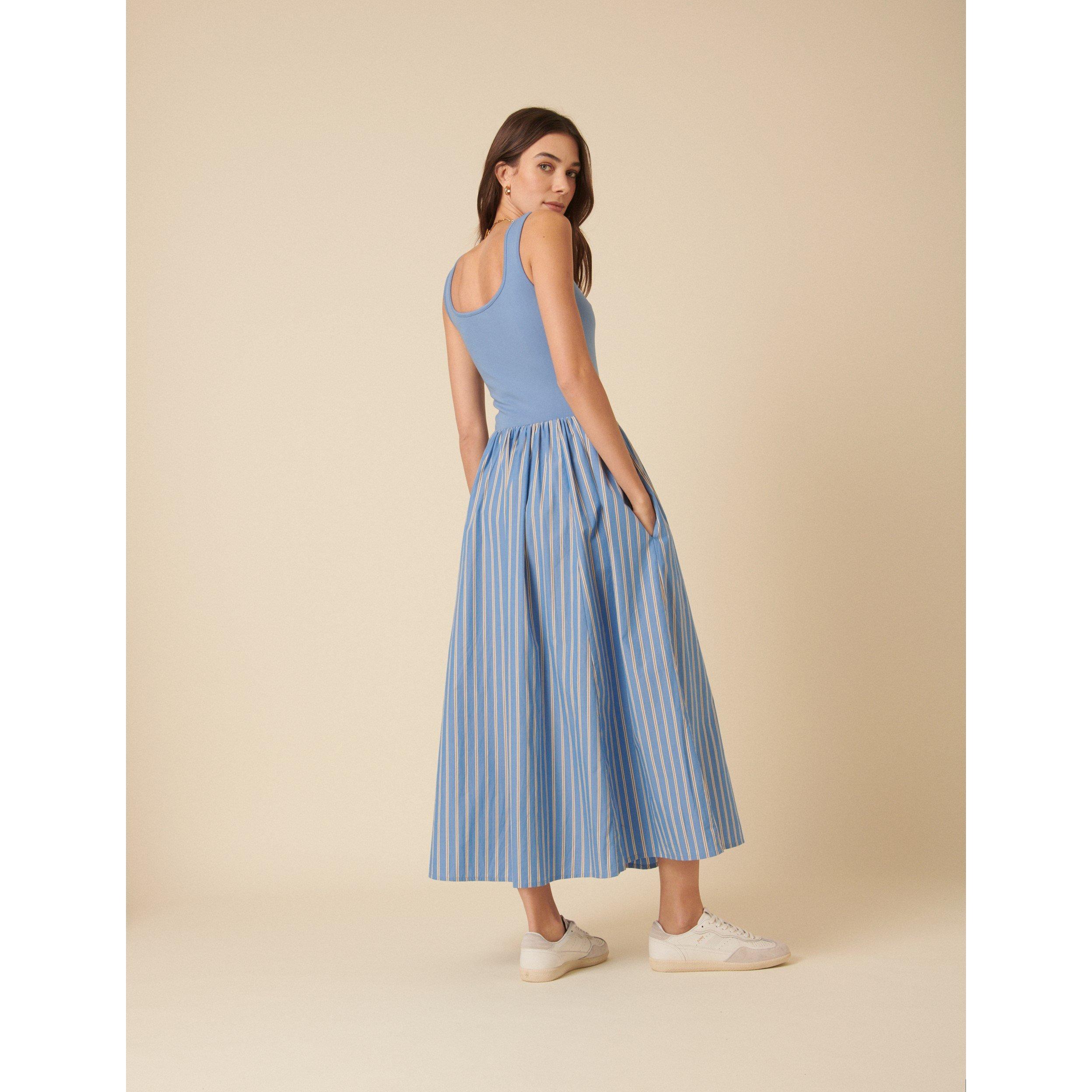 Blue - Nobodys Child - Women's Colorado Skater Midi T-Shirt Dress - 4