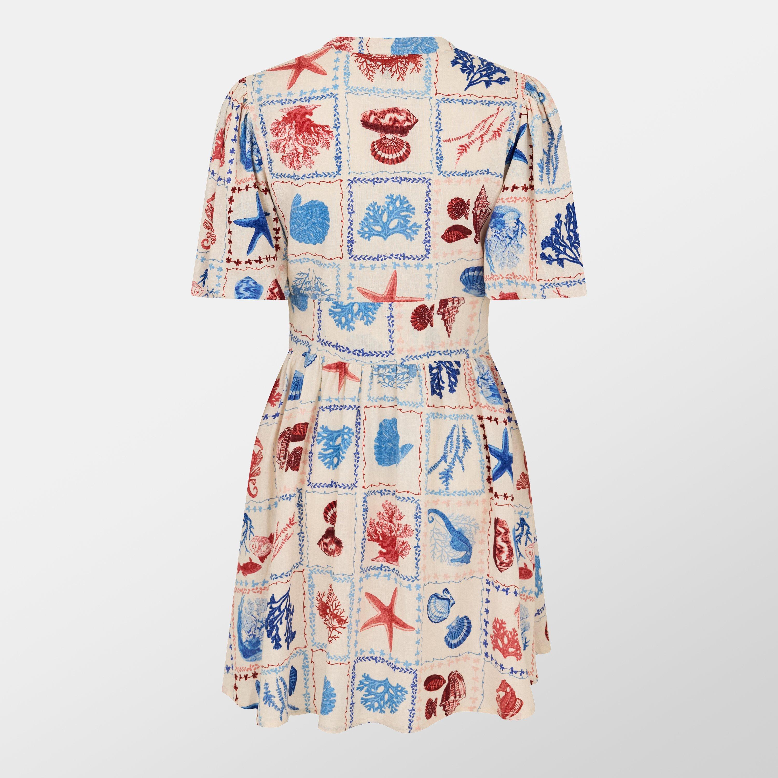 Ariel - Nobodys Child - Cream Shell Print Starlight Mini Dress - 2