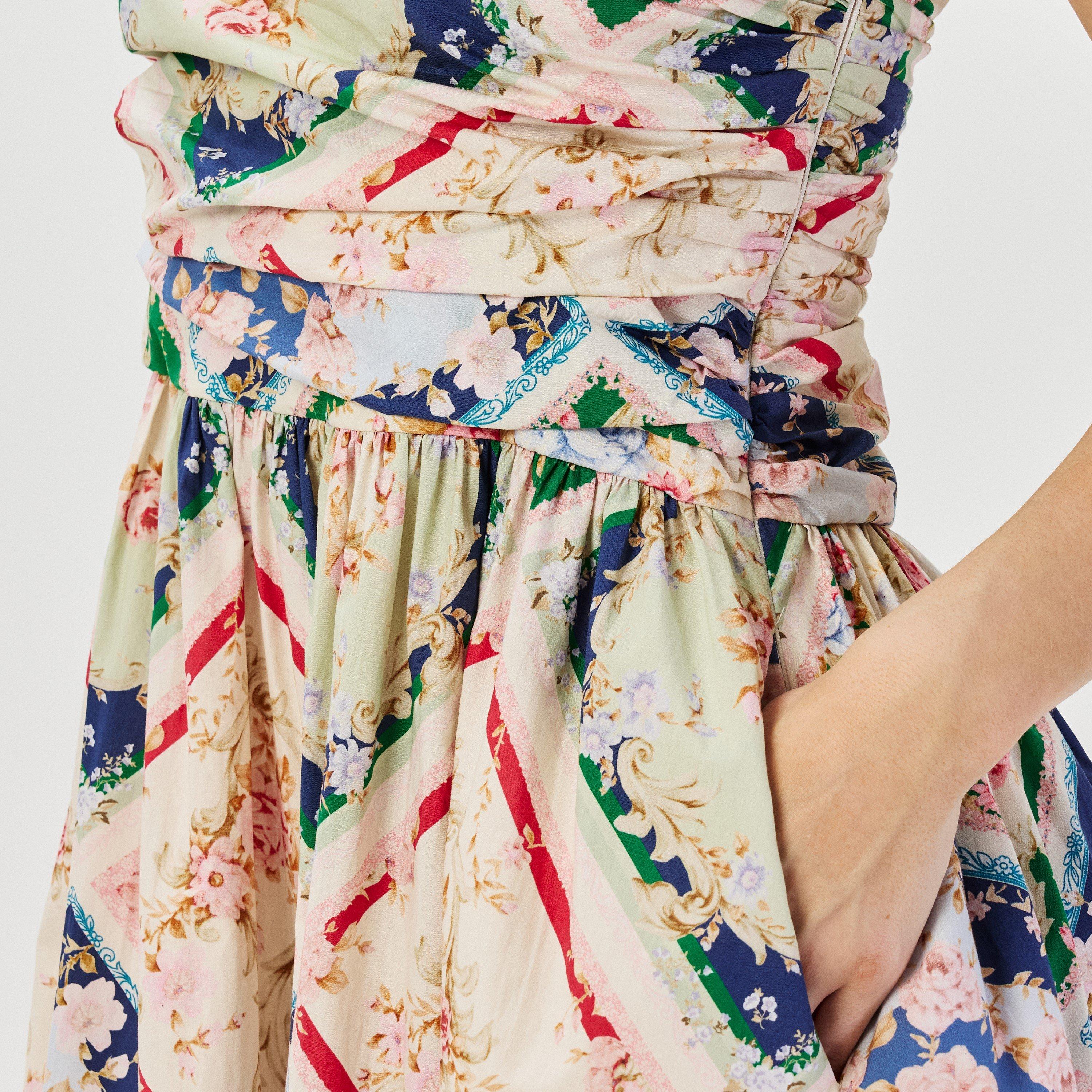 Multi - Nobodys Child - Abstract Floral Bandeau Felicity Midi Dress - 5