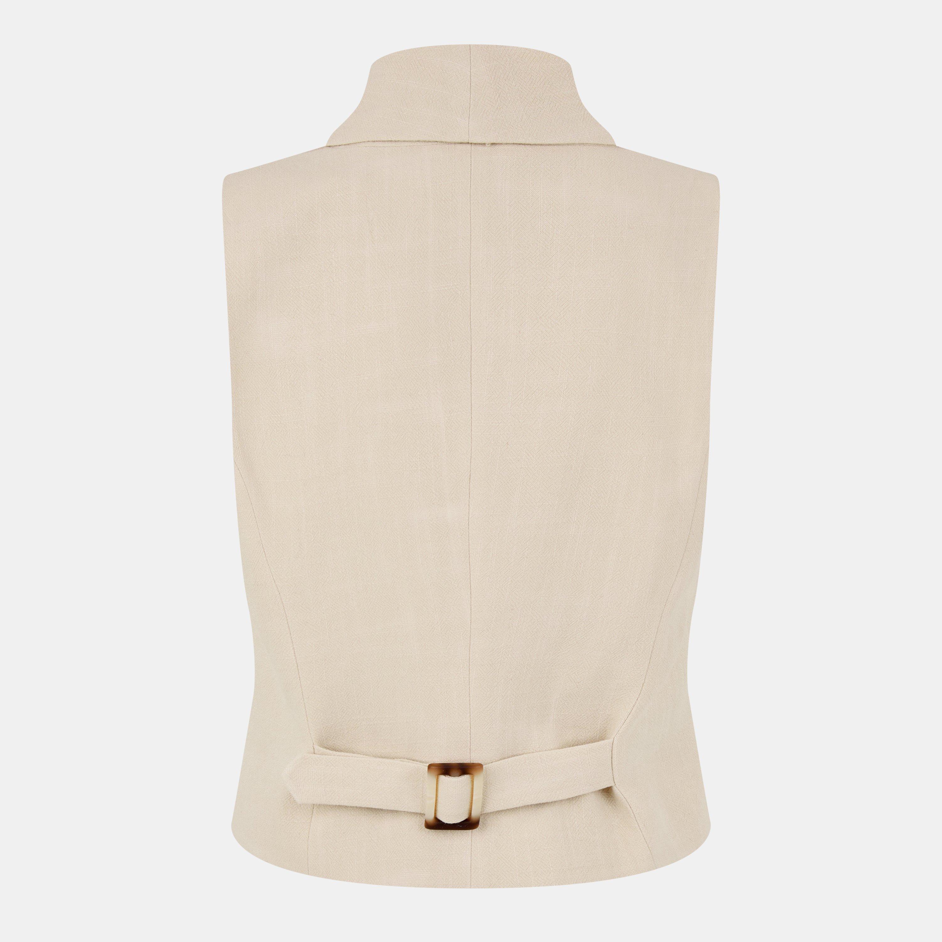 Cream - Nobodys Child - Women's Cropped Waistcoat - 2