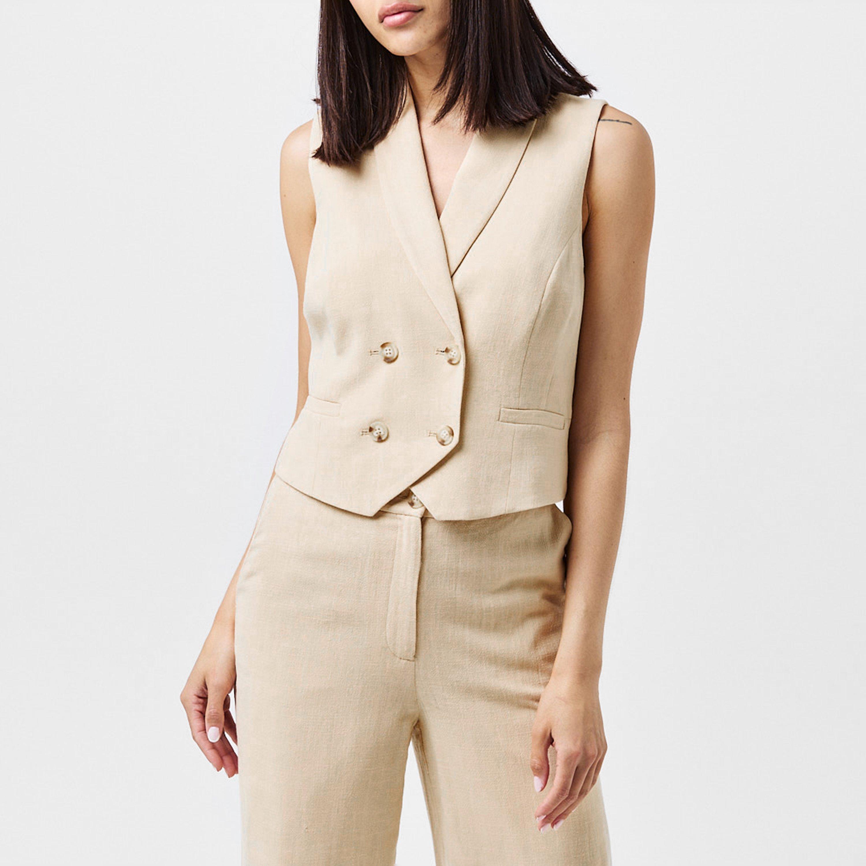 Cream - Nobodys Child - Women's Cropped Waistcoat - 3