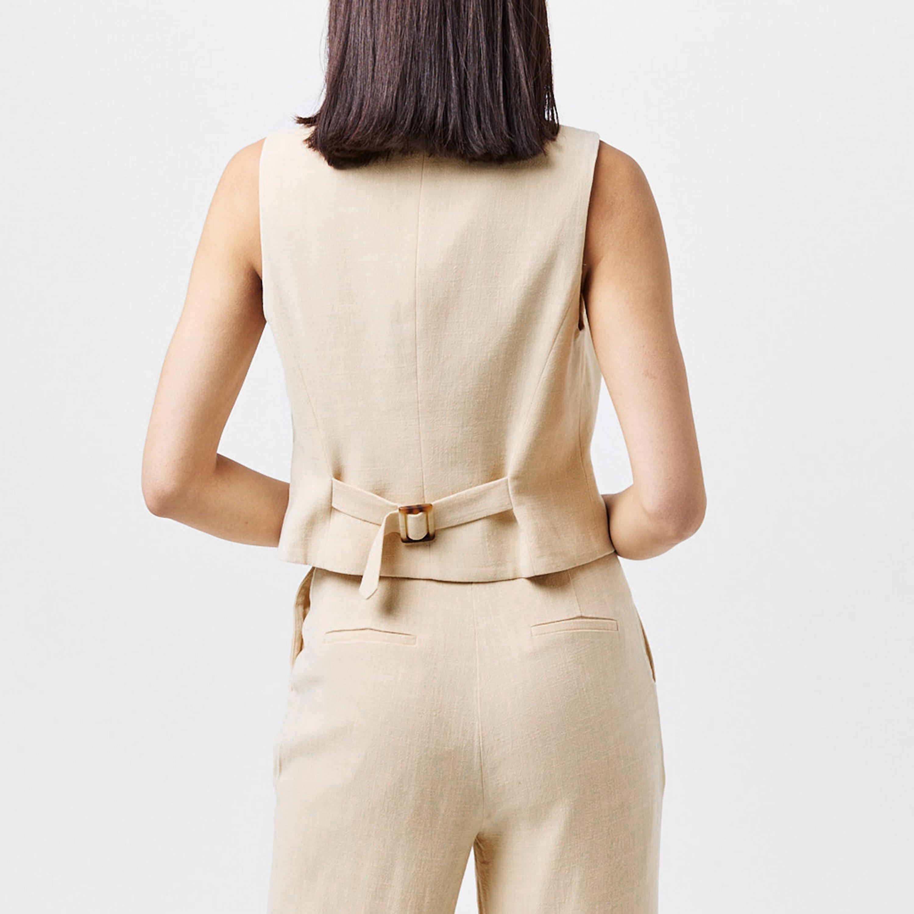 Cream - Nobodys Child - Women's Cropped Waistcoat - 4