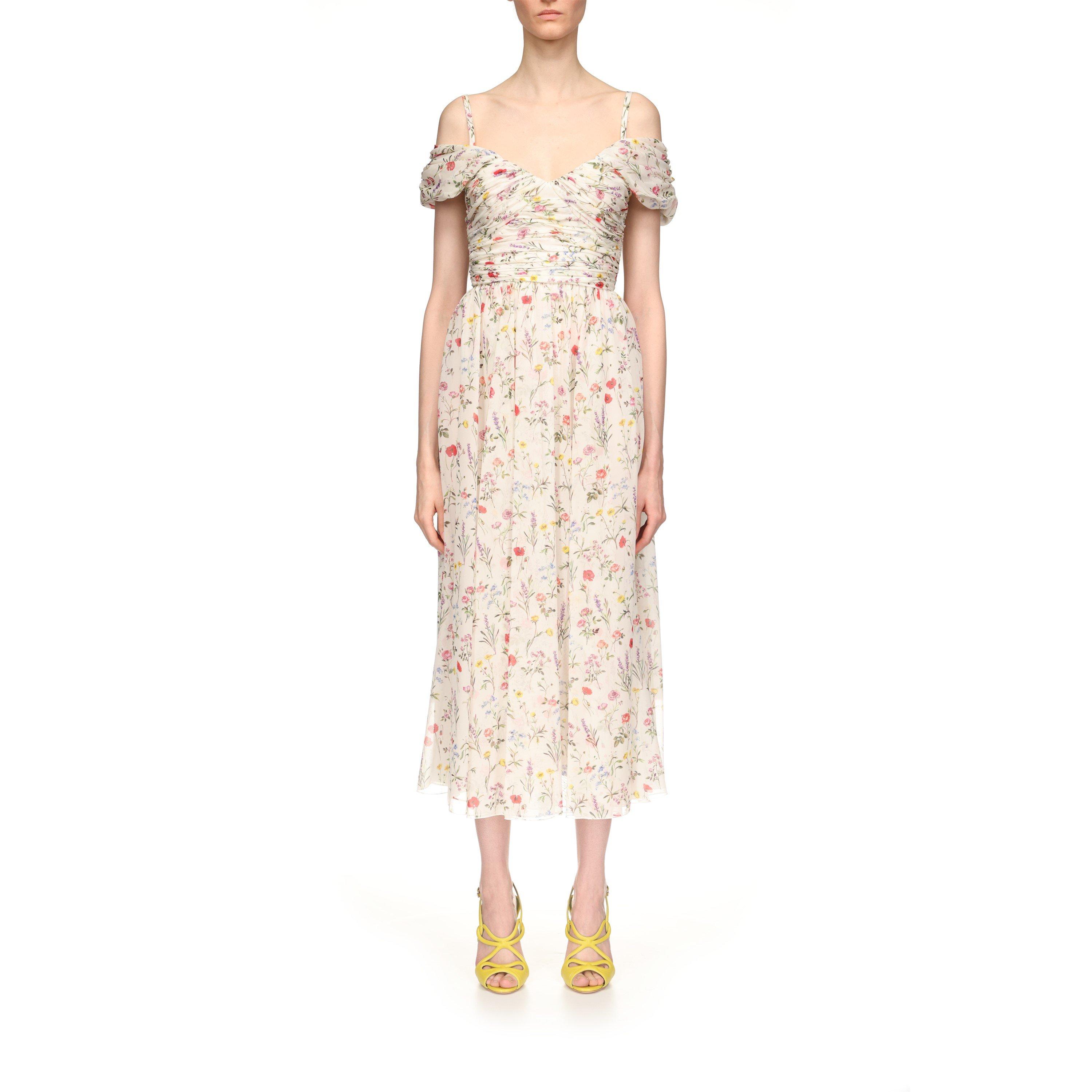 Multicolor - Giambattista Valli - Silk Floral Midi Dress - 1