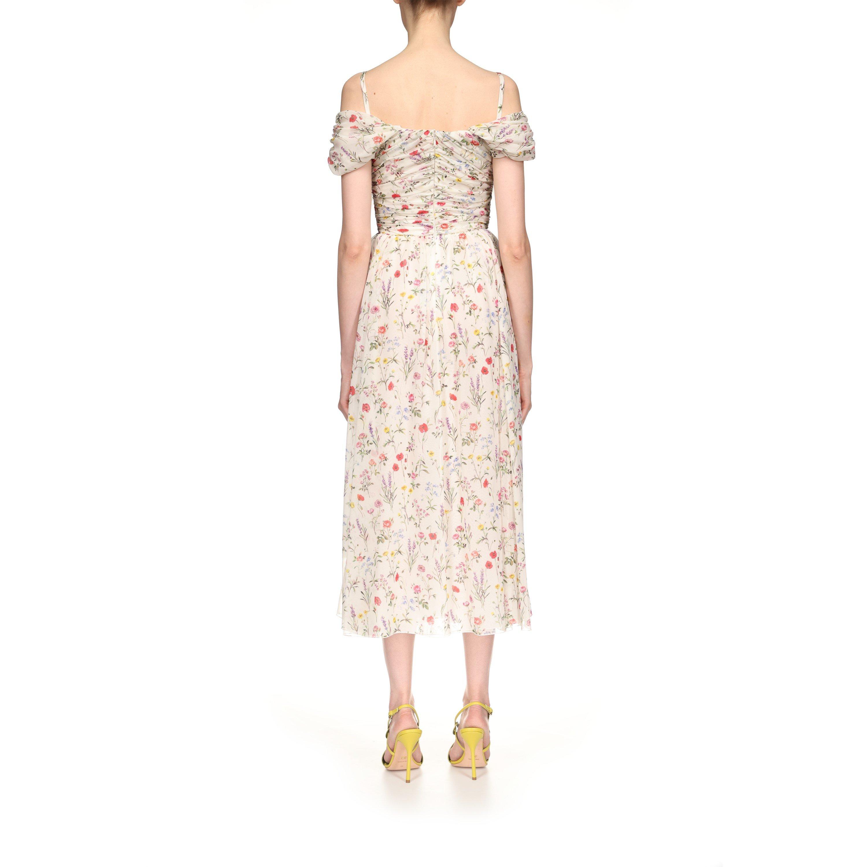 Multicolor - Giambattista Valli - Silk Floral Midi Dress - 2