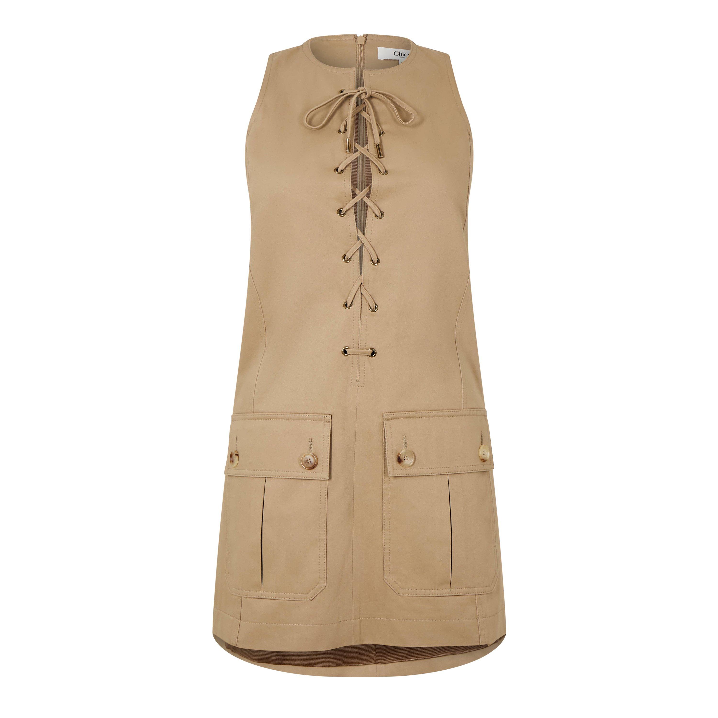 Argil Brown - Chloe - Lace-Up Mini Dress - 1