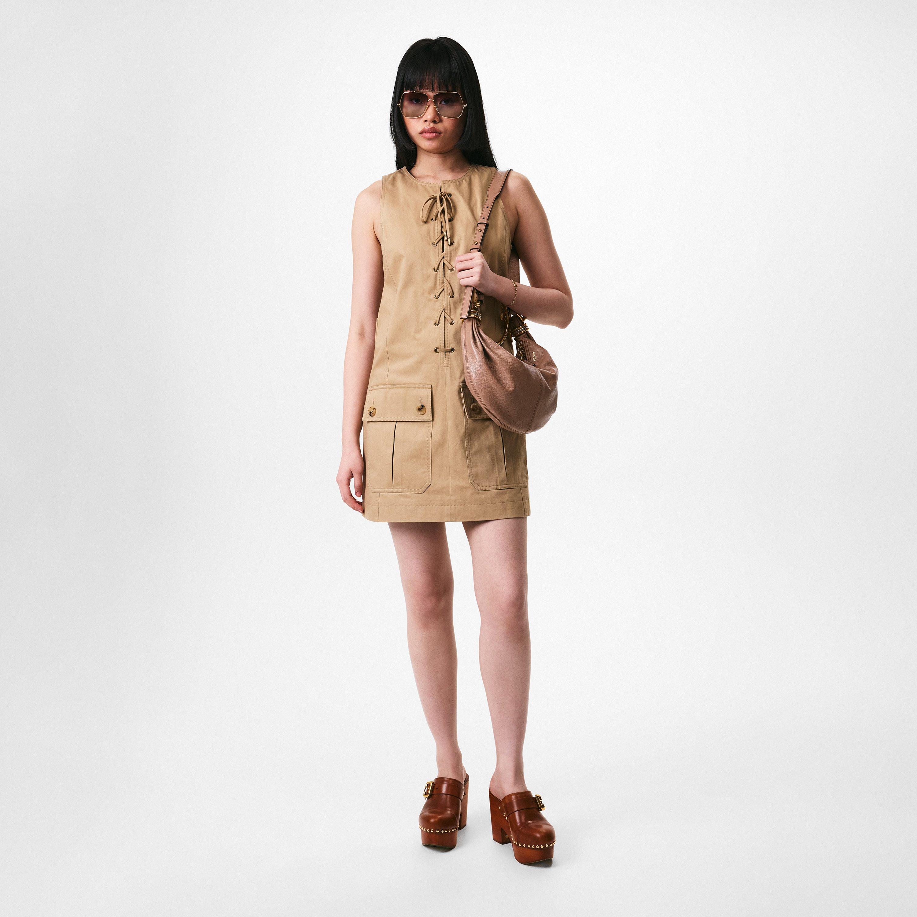 Argil Brown - Chloe - Lace-Up Mini Dress - 5