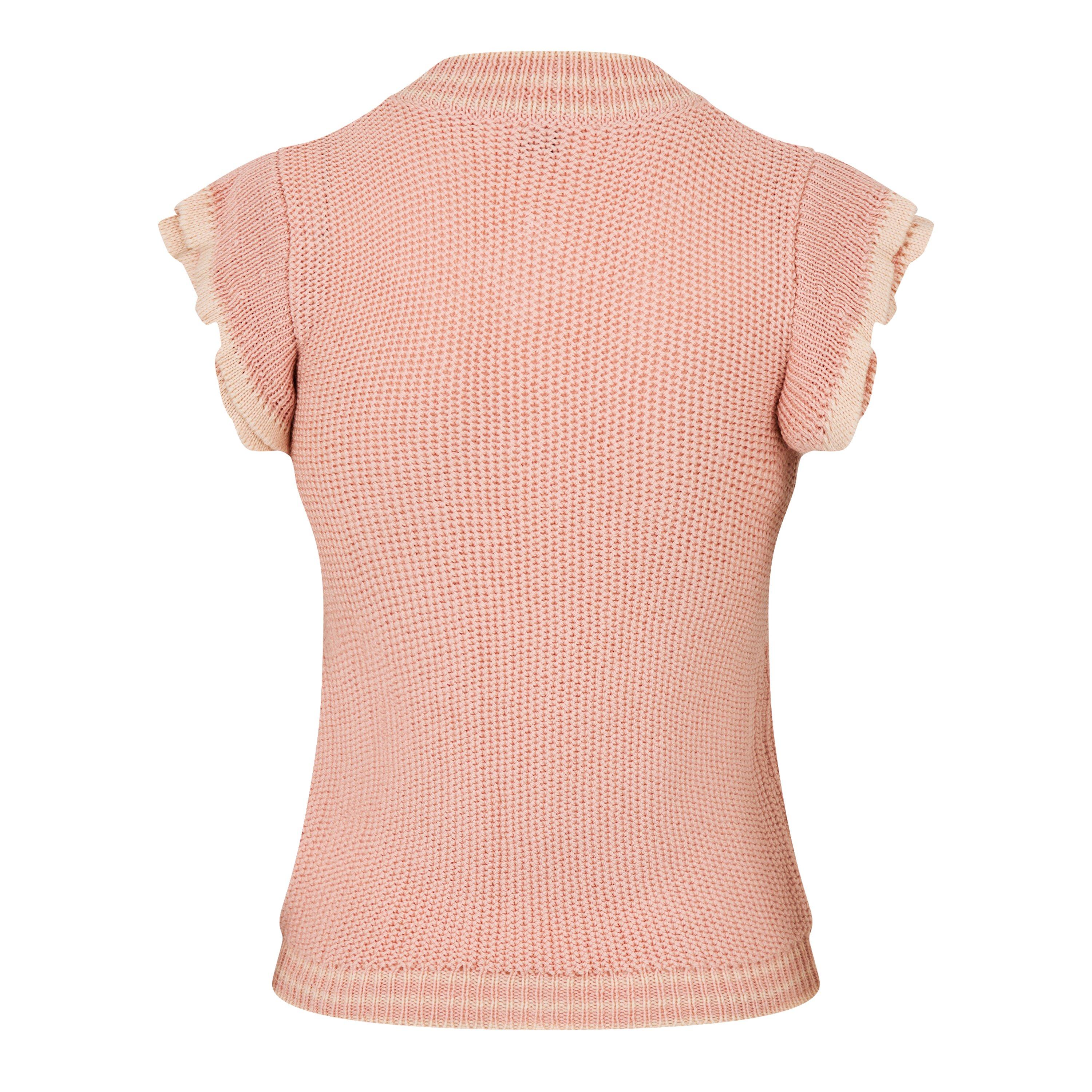 Pinky Orange - Chloe - Short Sleeve Ruffle Jumper - 2