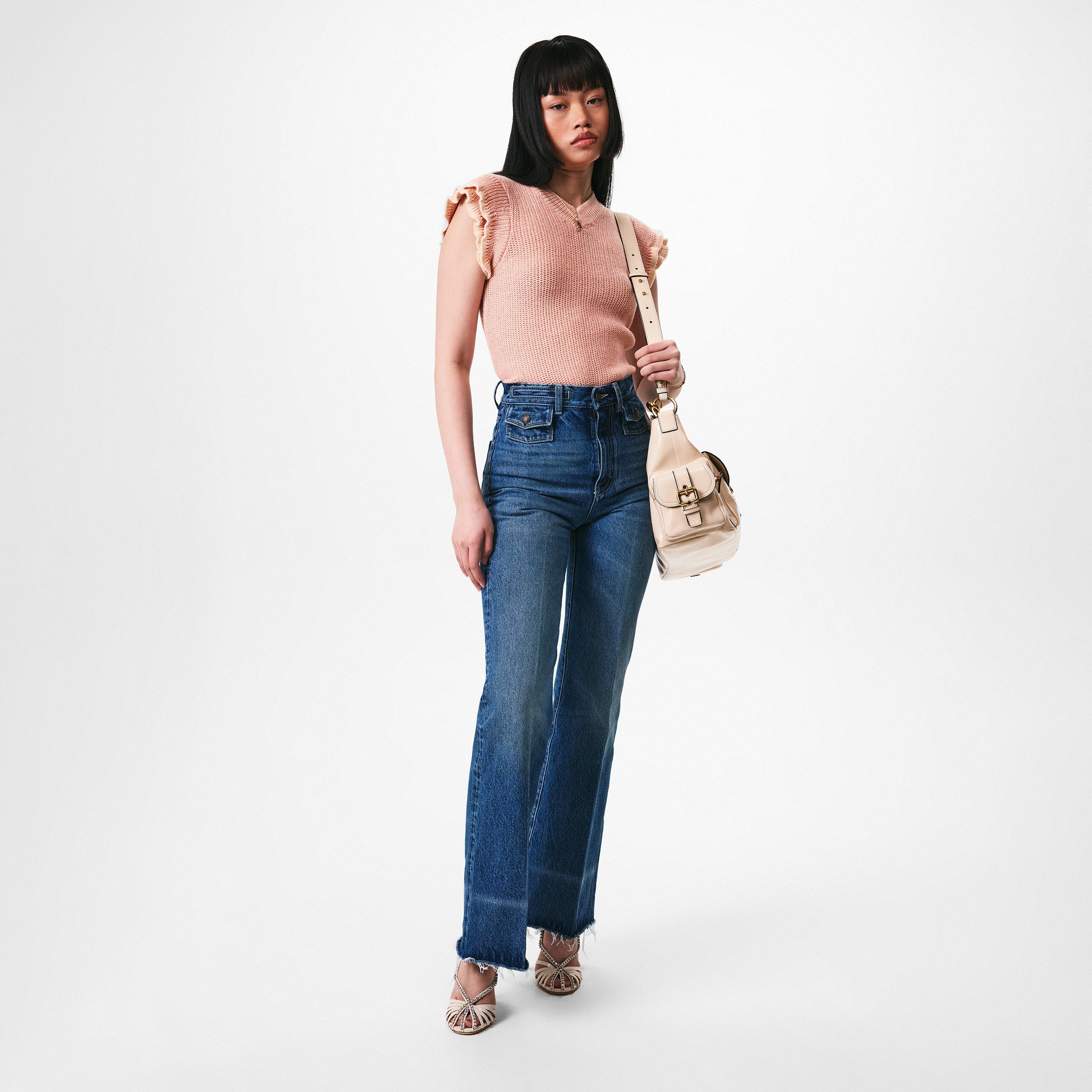 Pinky Orange - Chloe - Short Sleeve Ruffle Jumper - 6