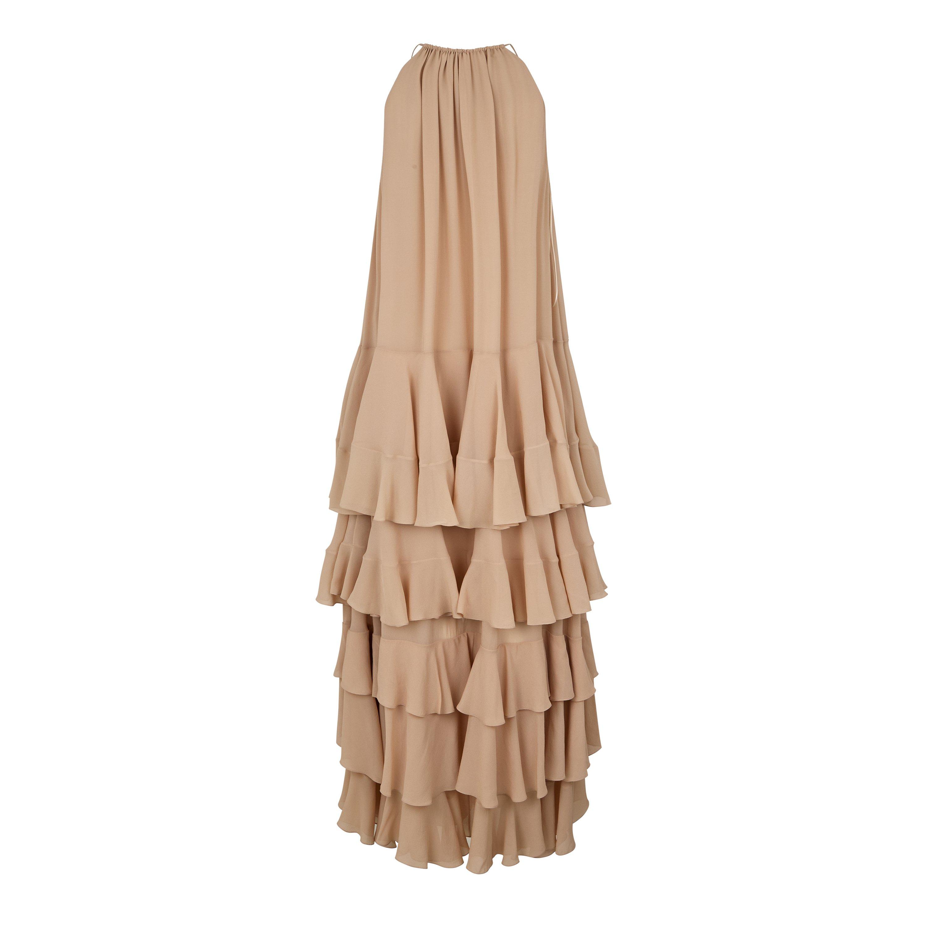 Creamy Beige - Chloe - Tiered Maxi Dress - 2