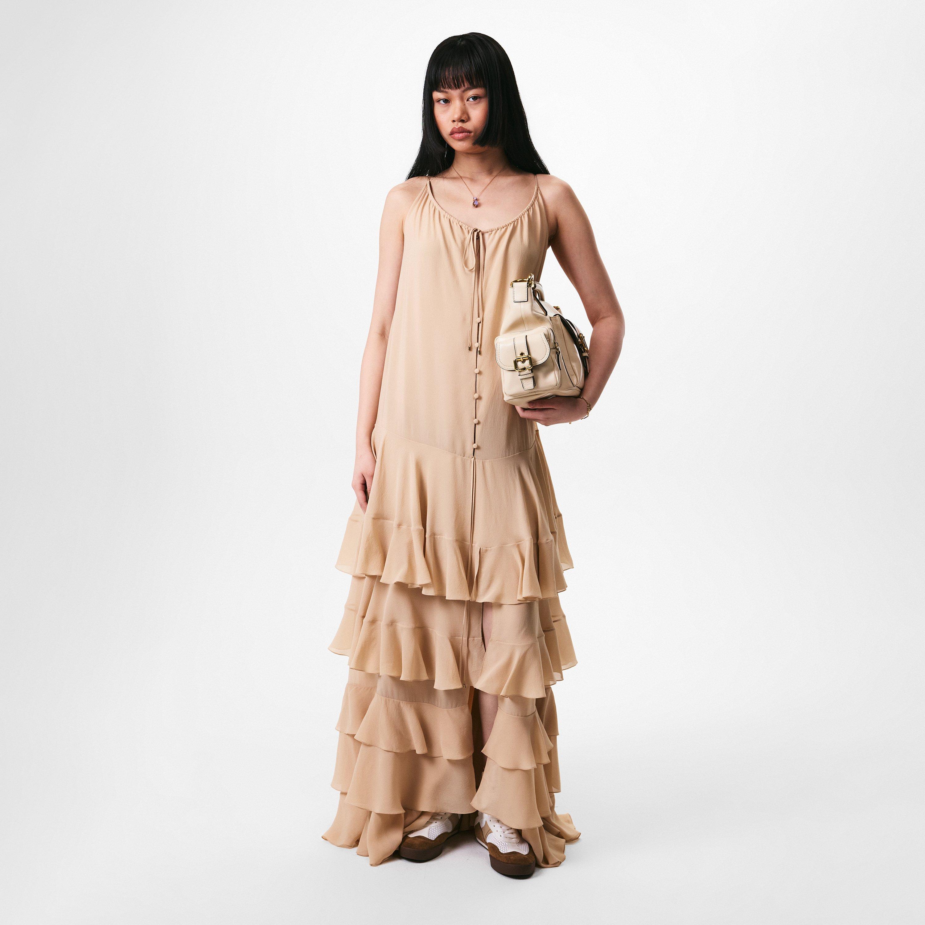 Creamy Beige - Chloe - Tiered Maxi Dress - 6