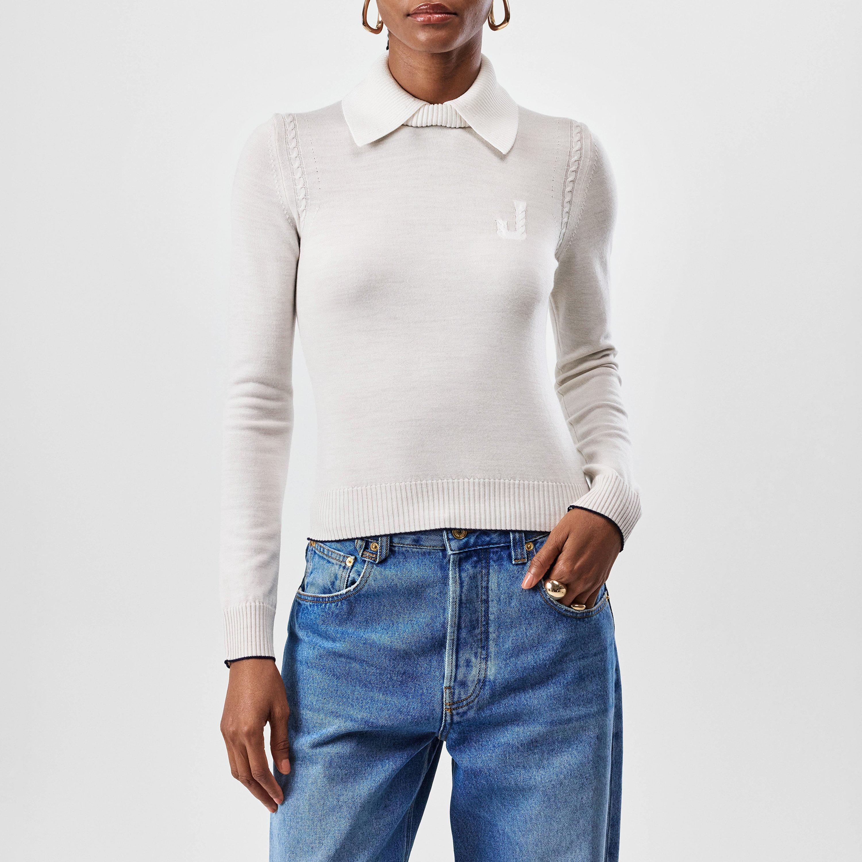 Light Beige - Jacquemus - J Logo Knit Polo - 1