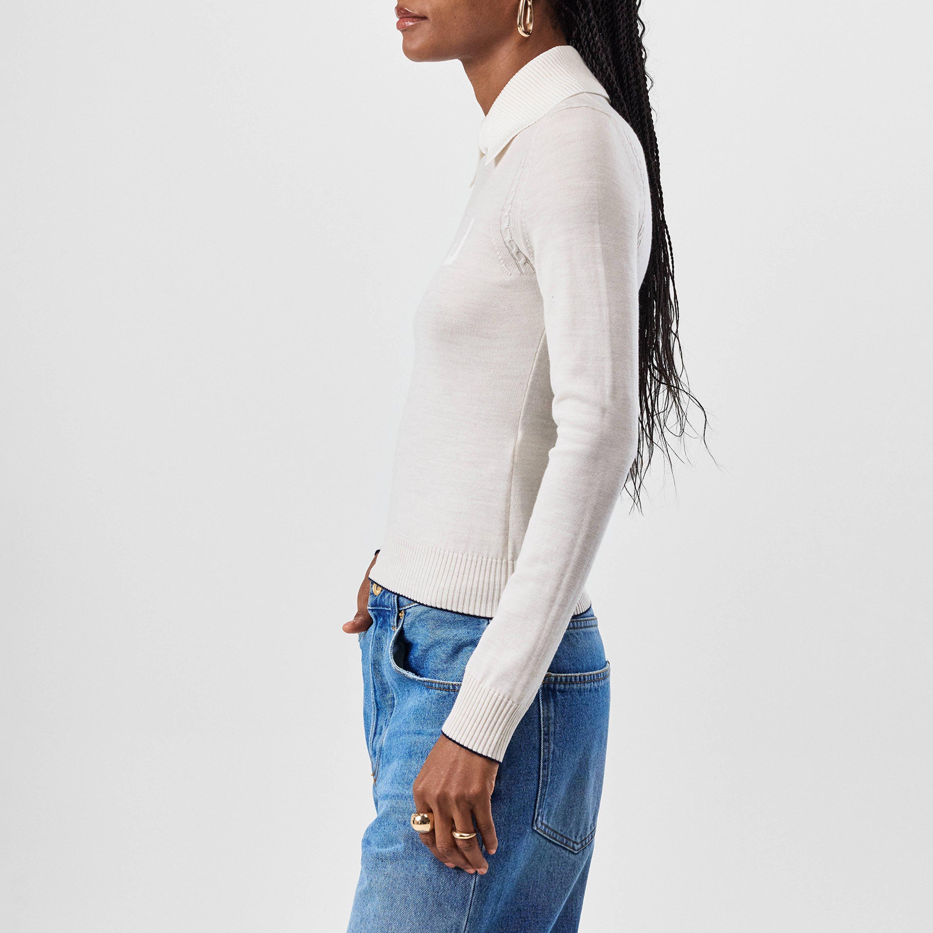 Light Beige - Jacquemus - J Logo Knit Polo - 2