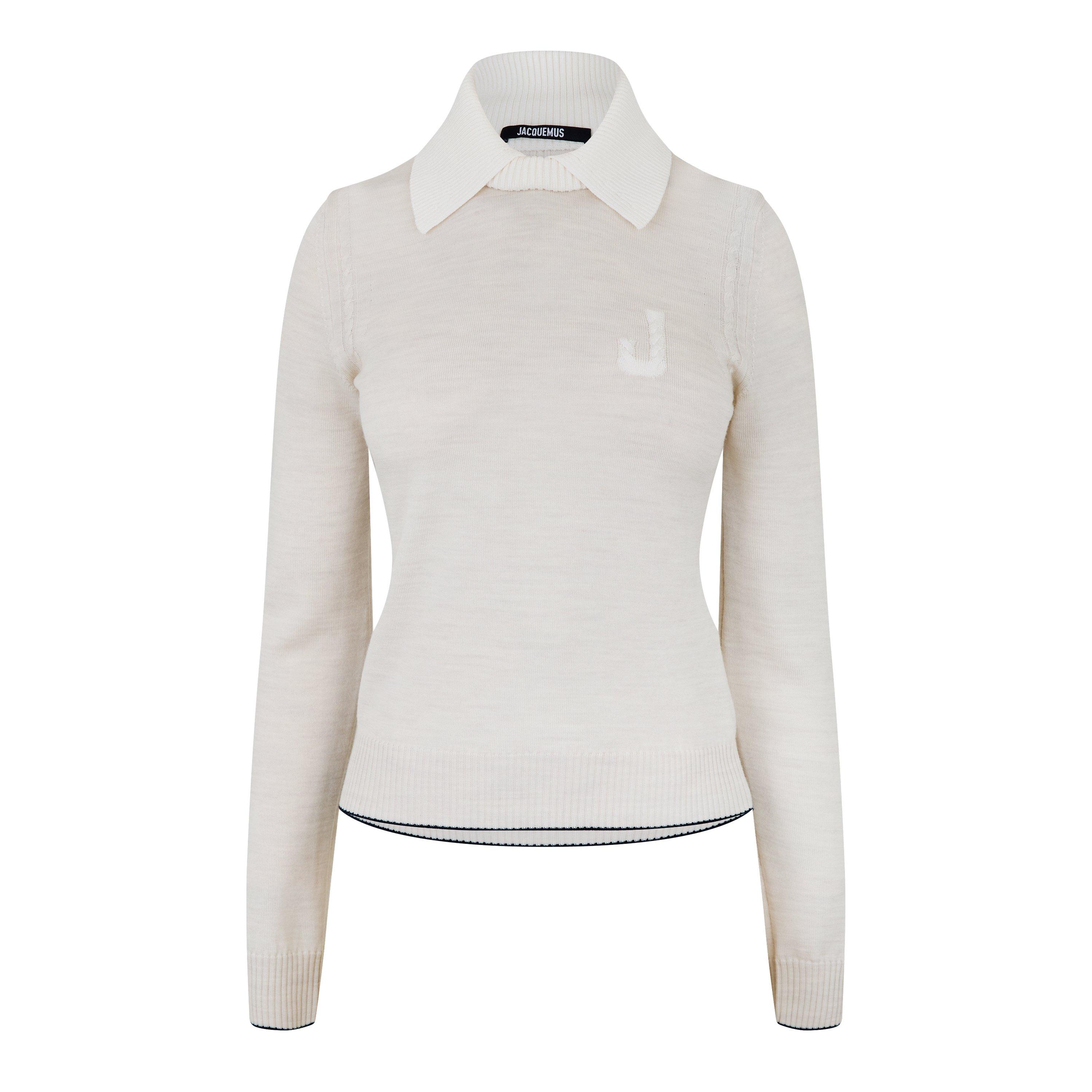 Light Beige - Jacquemus - J Logo Knit Polo - 5